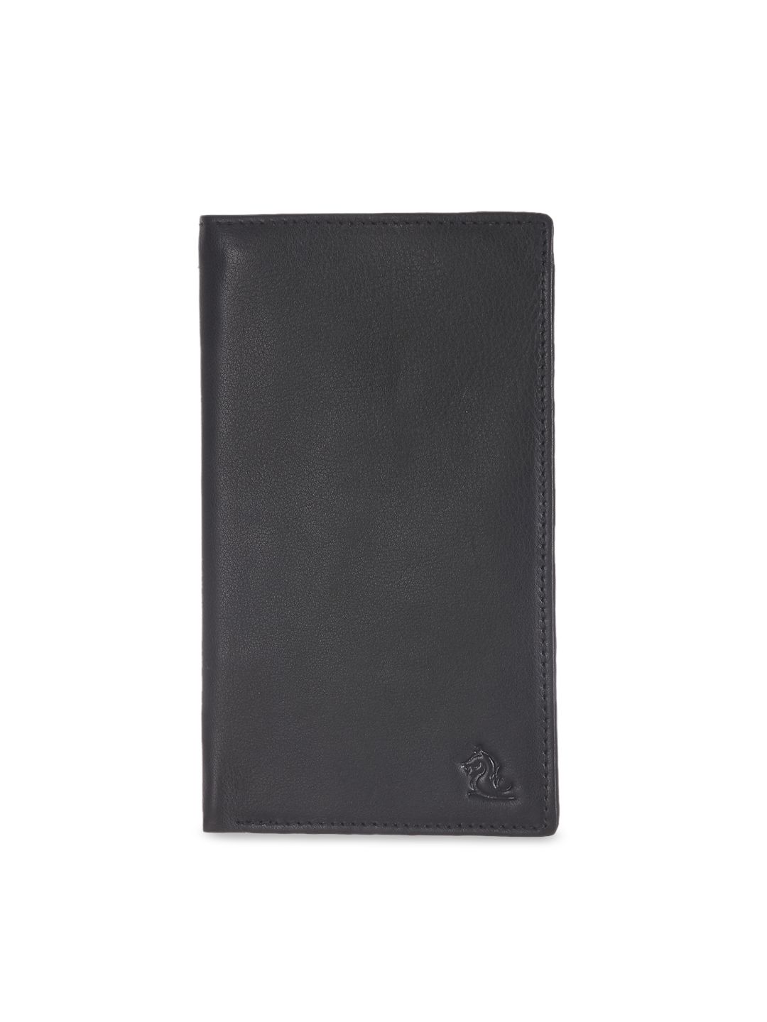 Kara Unisex Black Solid Leather Two Fold Wallet Price in India