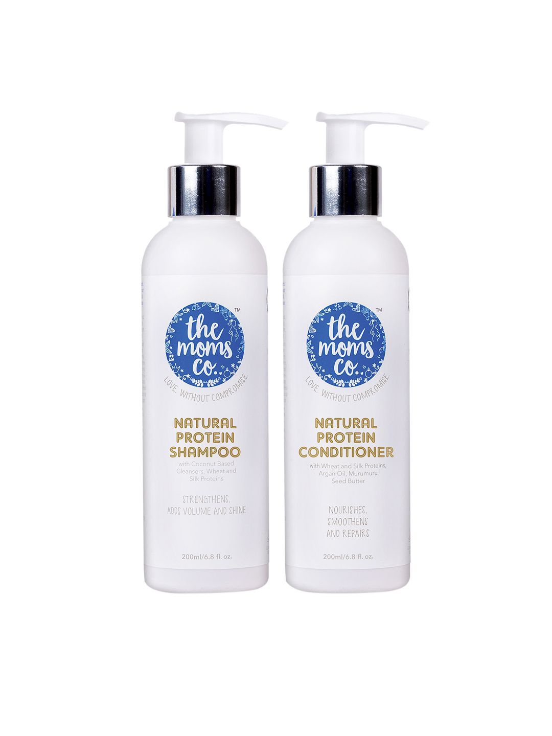 The Moms Co. Natural Protein Shampoo & Conditioner Combo - 200 ml Each Price in India