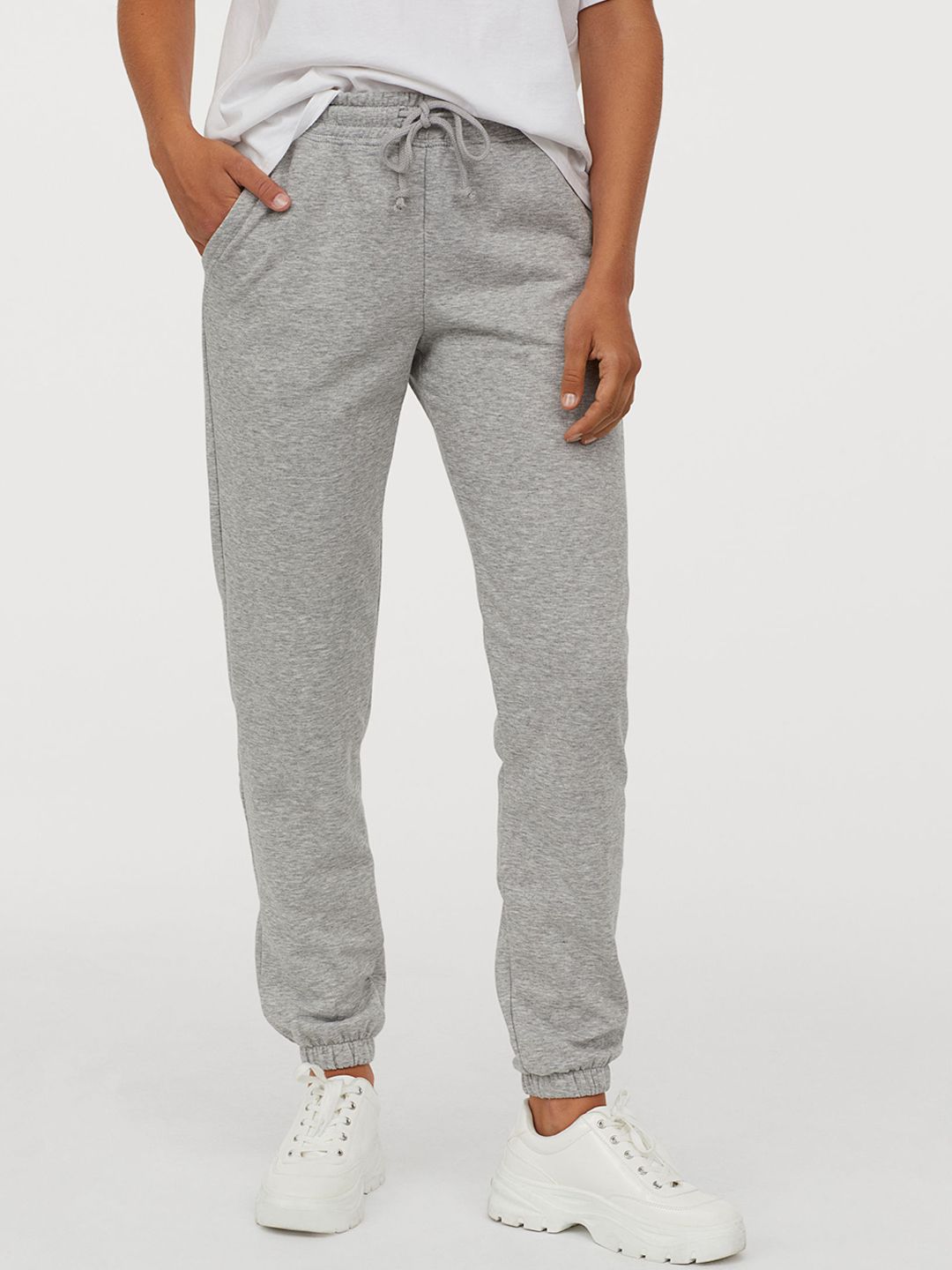 H&M Women Grey Solid Sweatpants