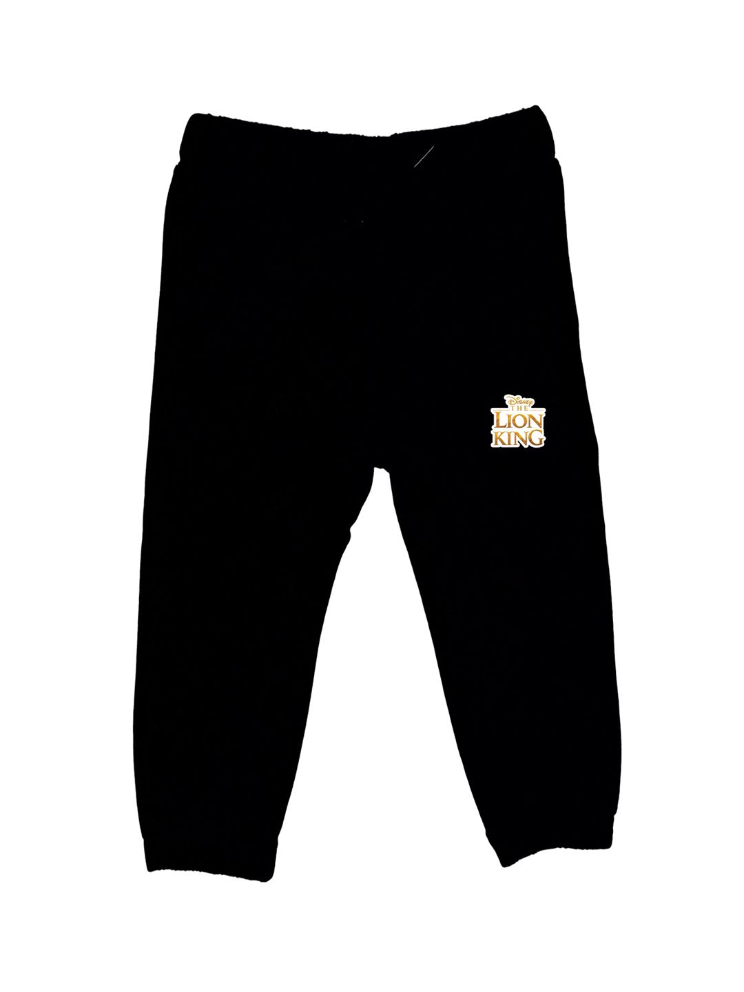 Disney by Wear Your Mind Kids Black Solid Pure Cotton Joggers