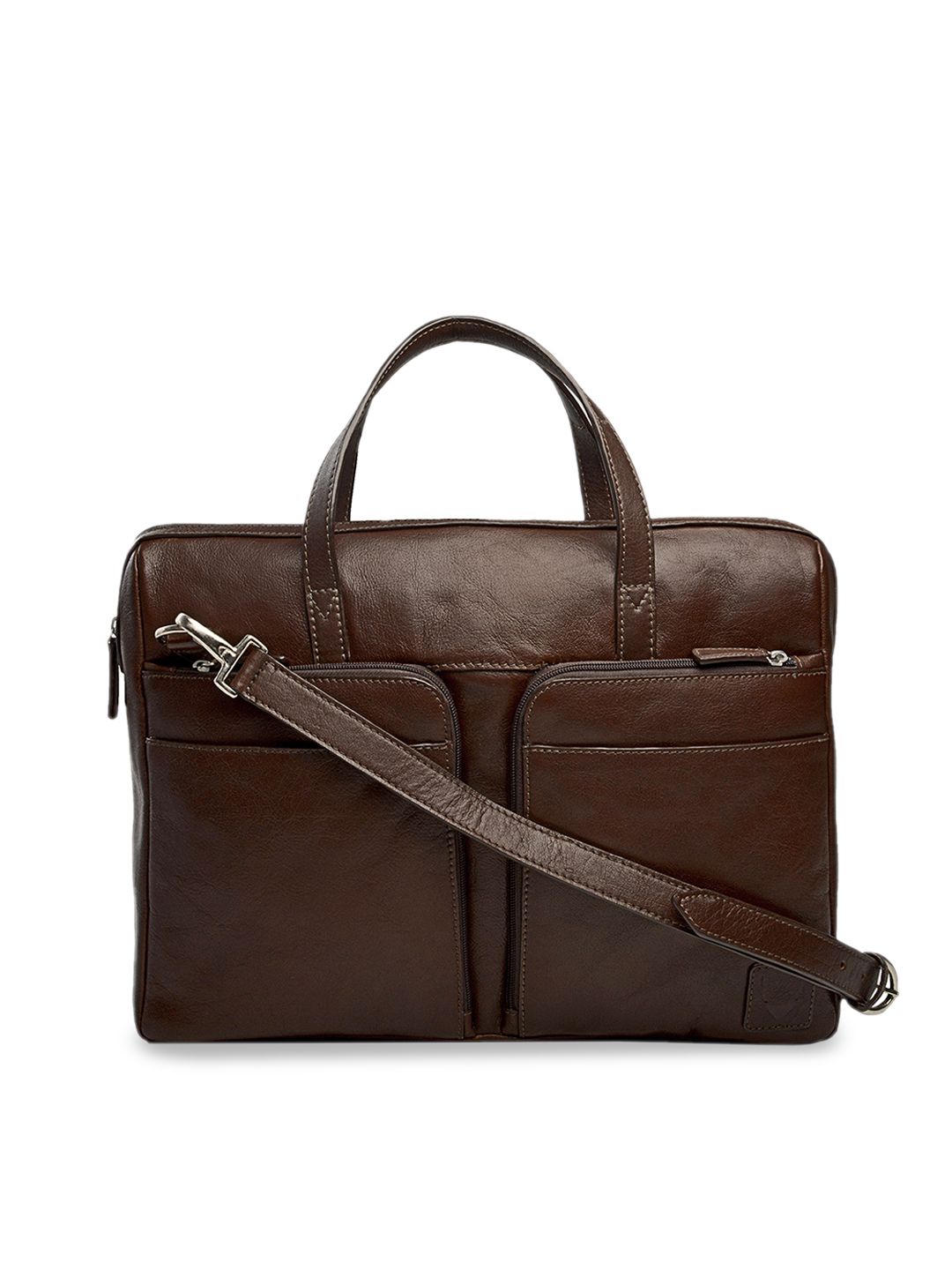 Hidesign Men Brown Solid Laptop Bag