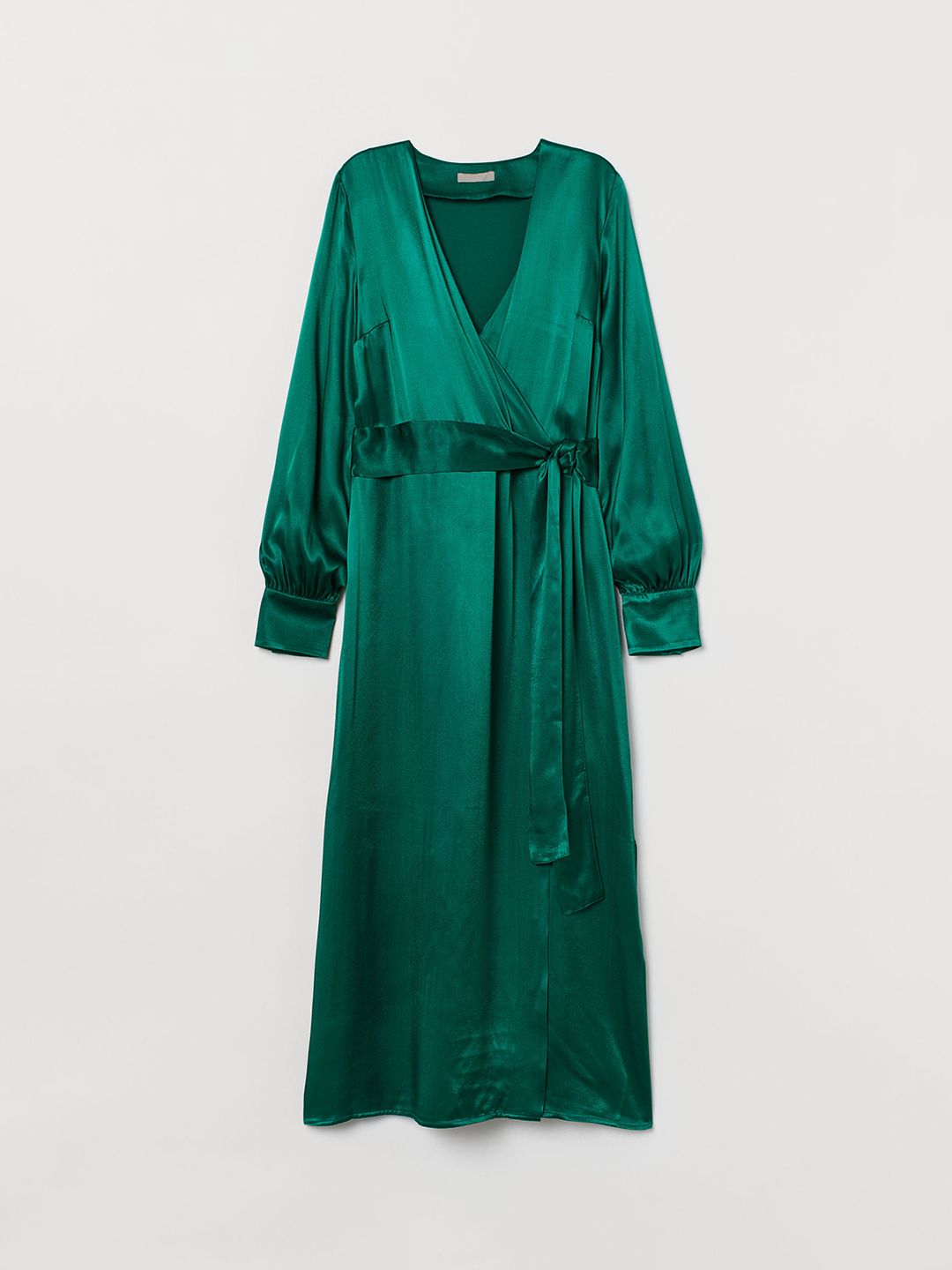 green emerald velvet dress SCARLETT WRAP DRESS (GREEN) – CJ London main image 0
