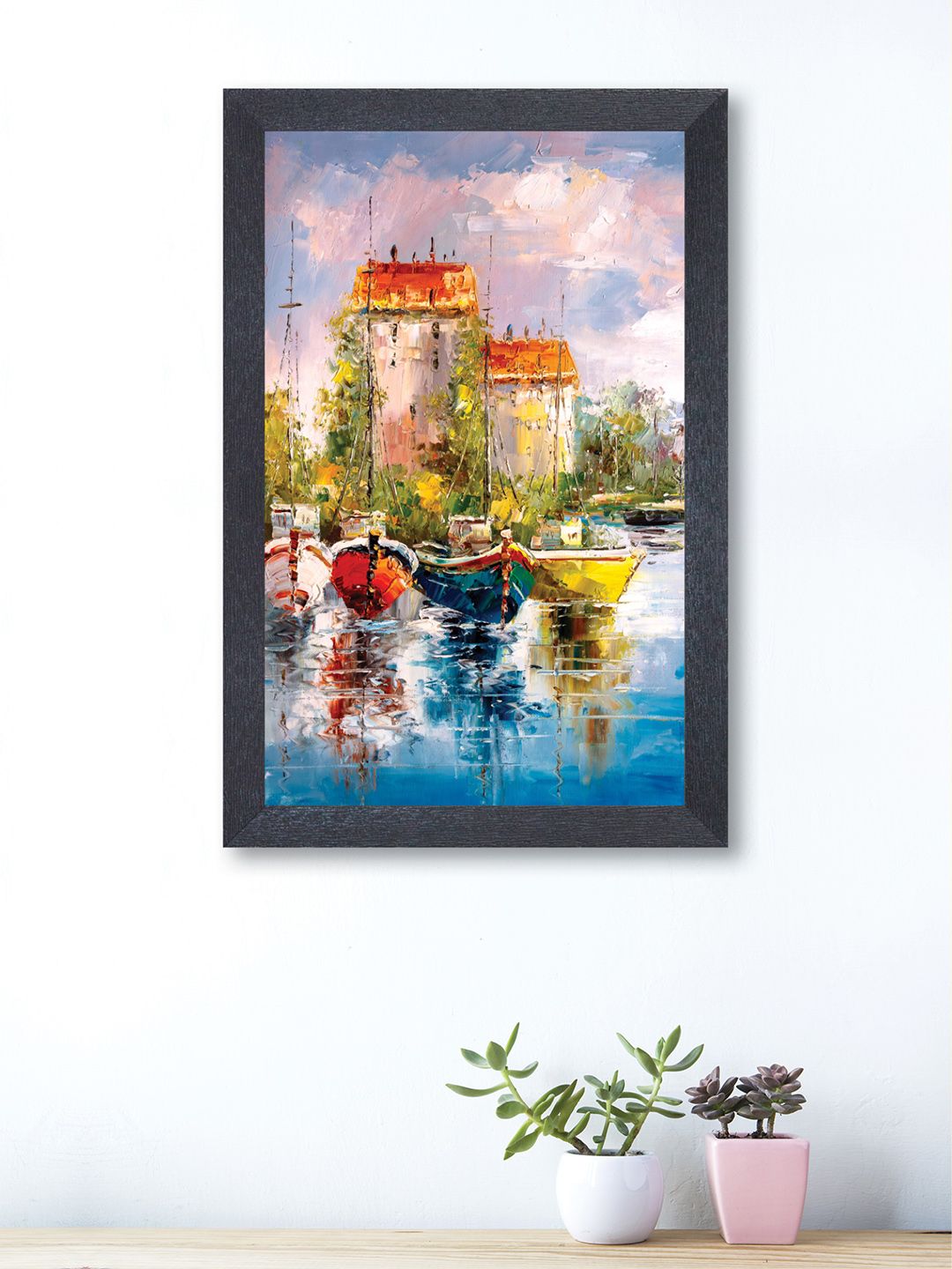 nest ART Multicoloured Nature Framed Painting Price in India