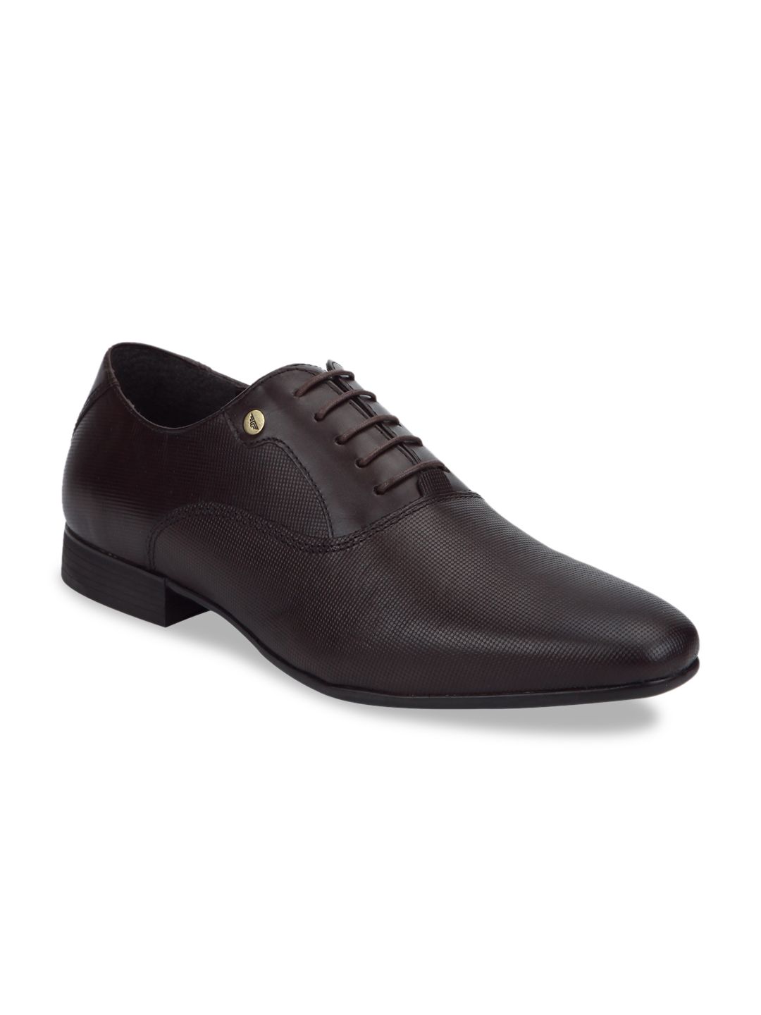 Red Tape Men Coffee Brown Solid Formal Leather Oxfords