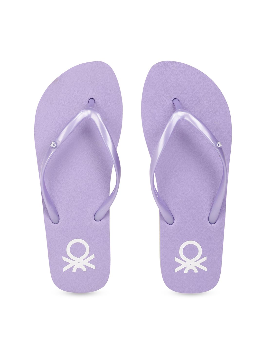 United Colors of Benetton Women Purple Solid Thong Flip-Flops Price in India