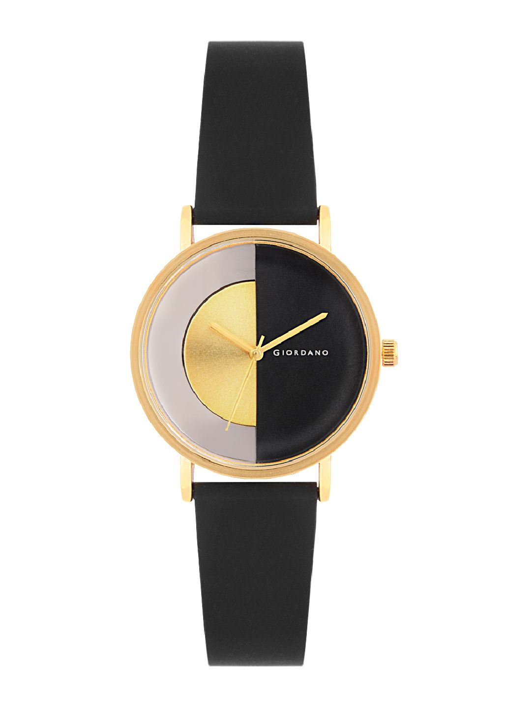 GIORDANO Women Black & Gold-Toned Analogue Watch C1169-02 Price in India
