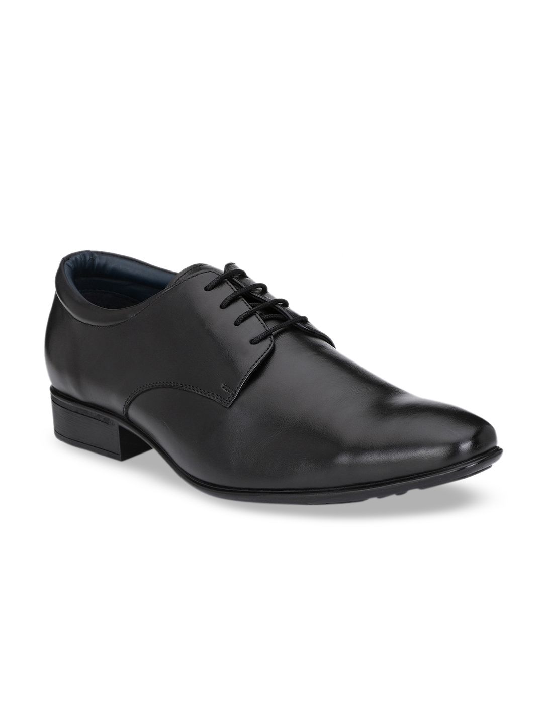 Rodolfo Darrell Men Black Solid Leather Formal Derbys
