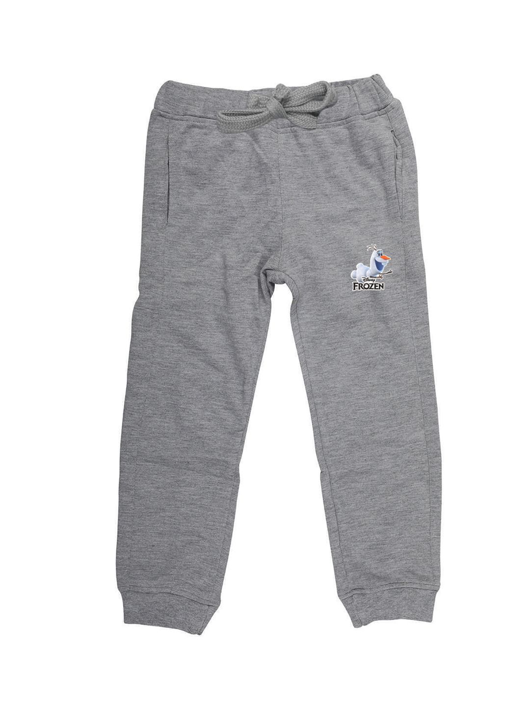 Disney by Wear Your Mind Kids Grey Melange Solid Joggers