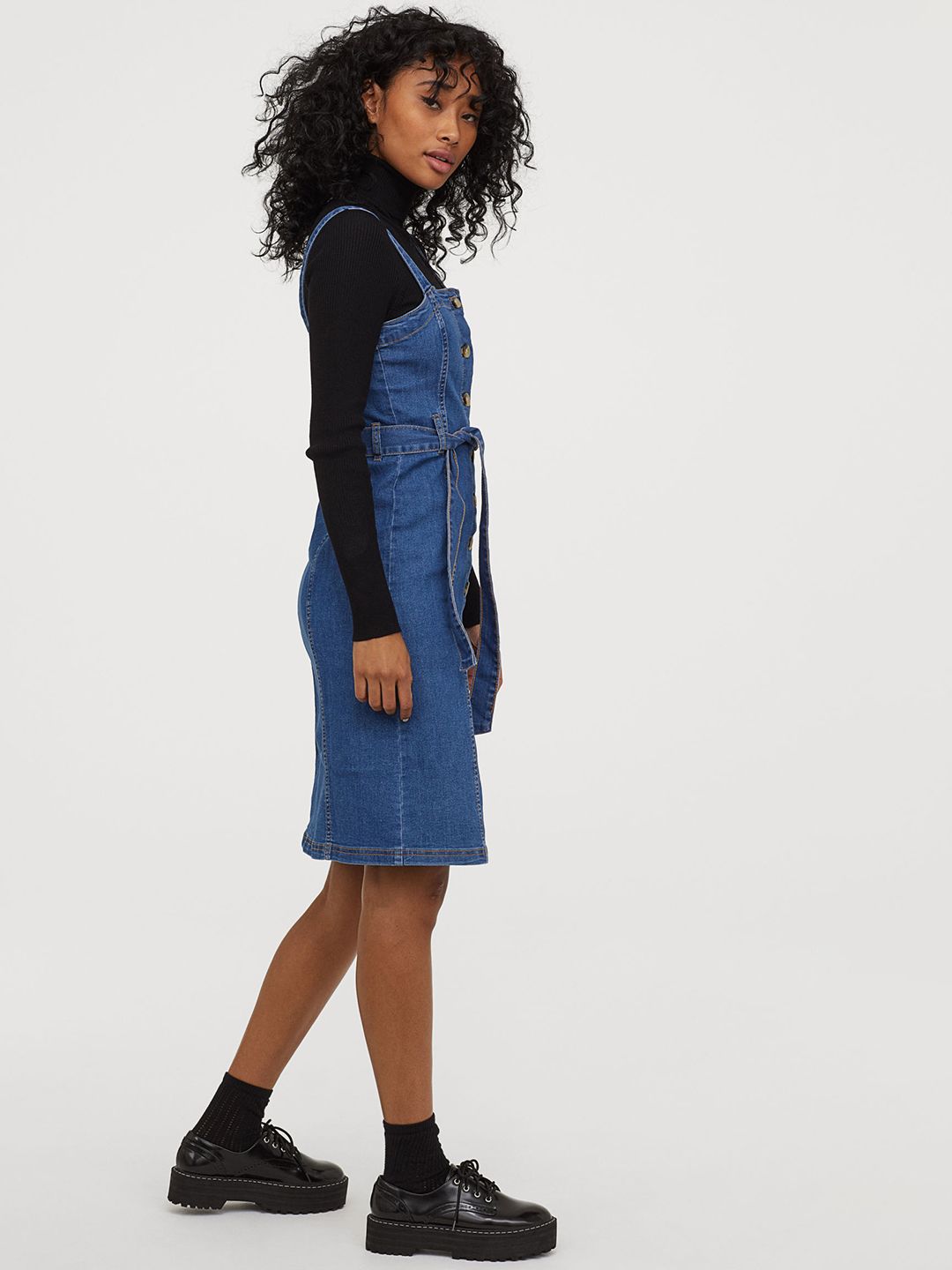denim pinafore dress h&m Buy Women Blue Solid - Dresses for Women 10945320 decorative side pockets and Color:Yellow Pink Flower Blue denim strapazierfähig White Boho Dresses