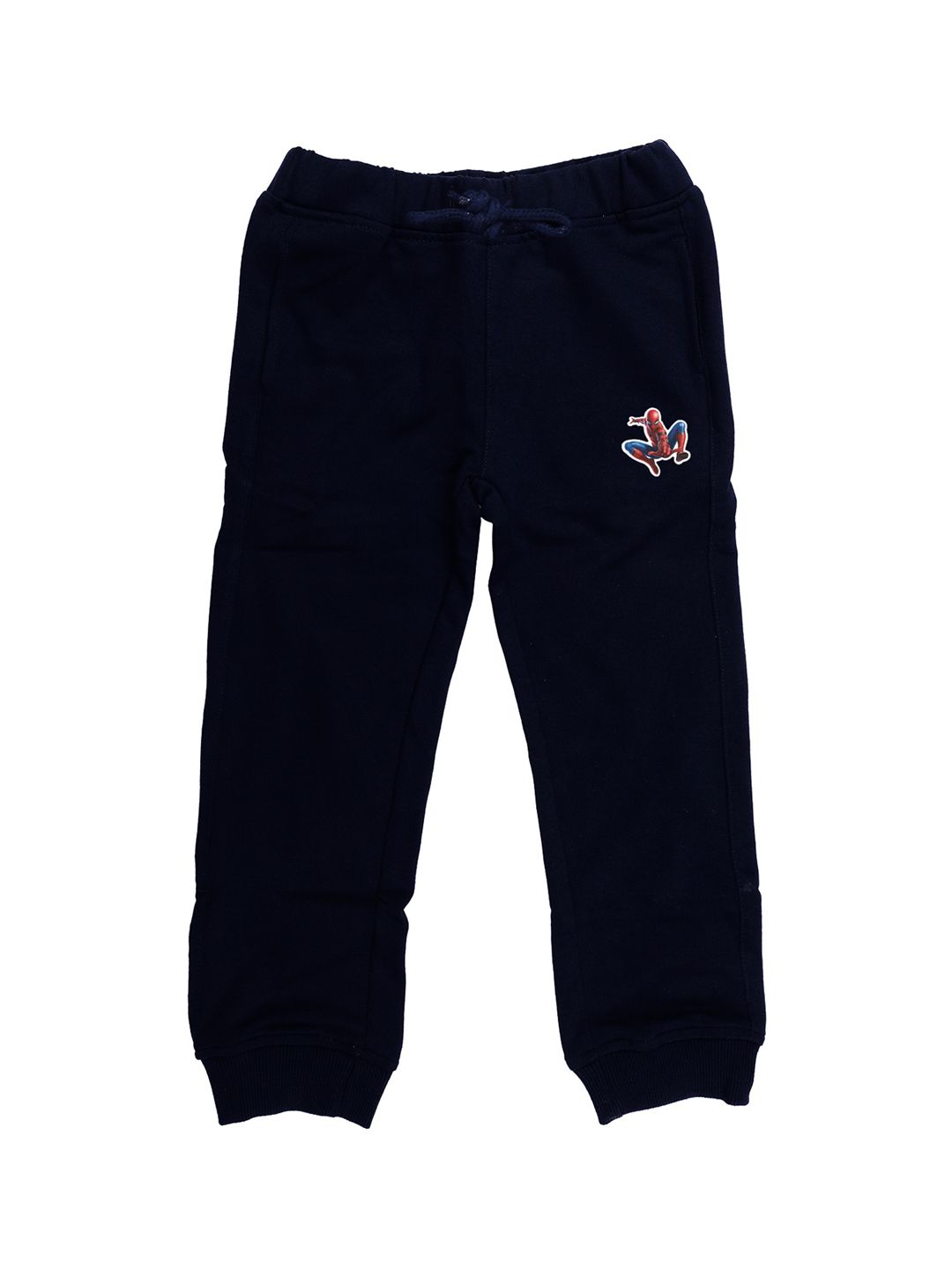 Marvel by Wear Your Mind Kids Navy Blue Solid Pure Cotton Joggers