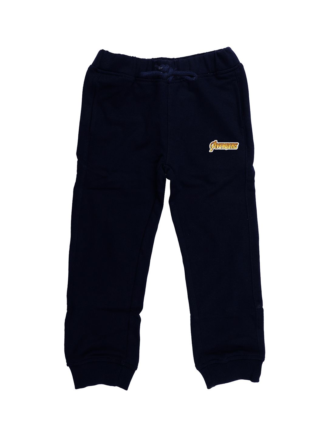 Marvel by Wear Your Mind Kids Navy Blue Solid Pure Cotton Joggers