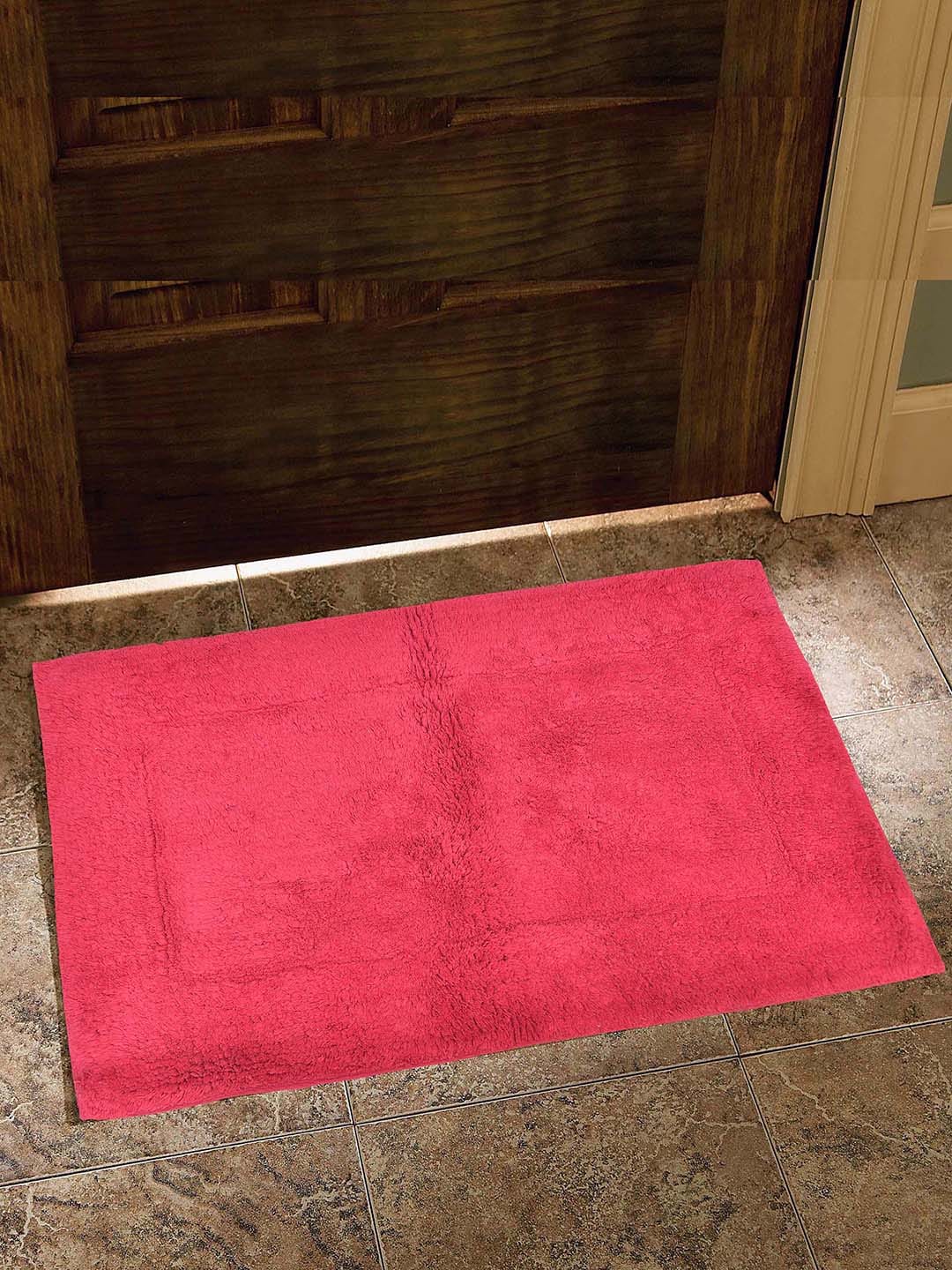 Avira Home Pink Solid Doormats Price in India