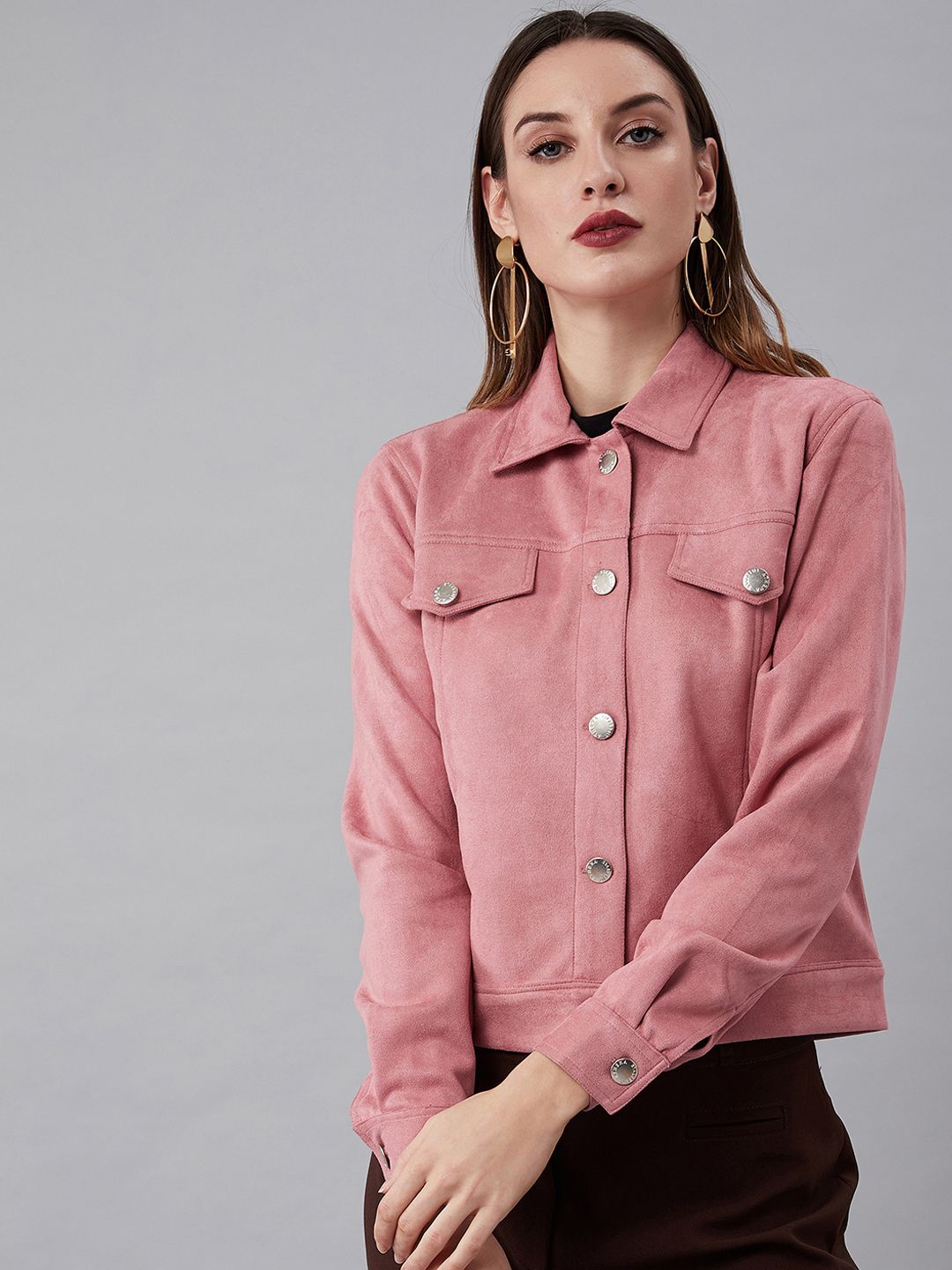 Athena Women Pink Solid Tailored Jacket Price in India