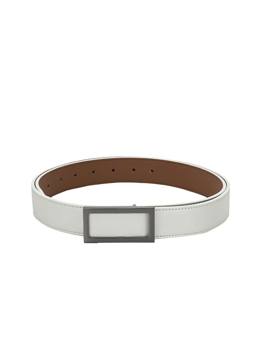 Calvadoss Women White Solid Belt Price in India