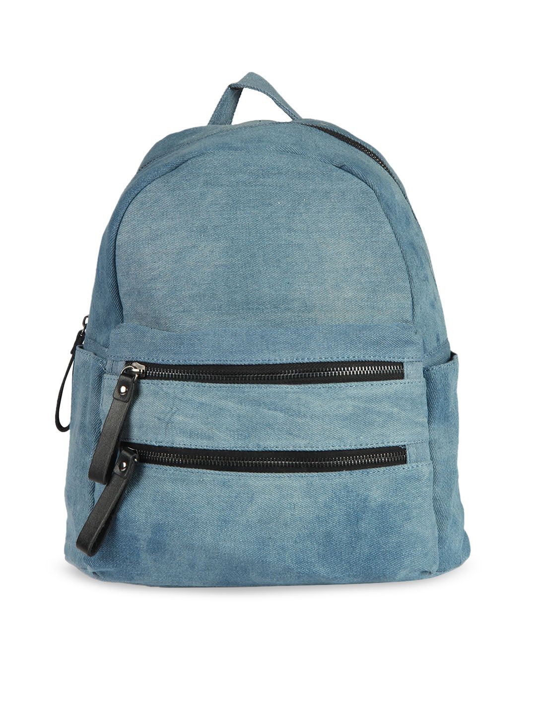 red pout Women Blue Solid Backpack Price in India