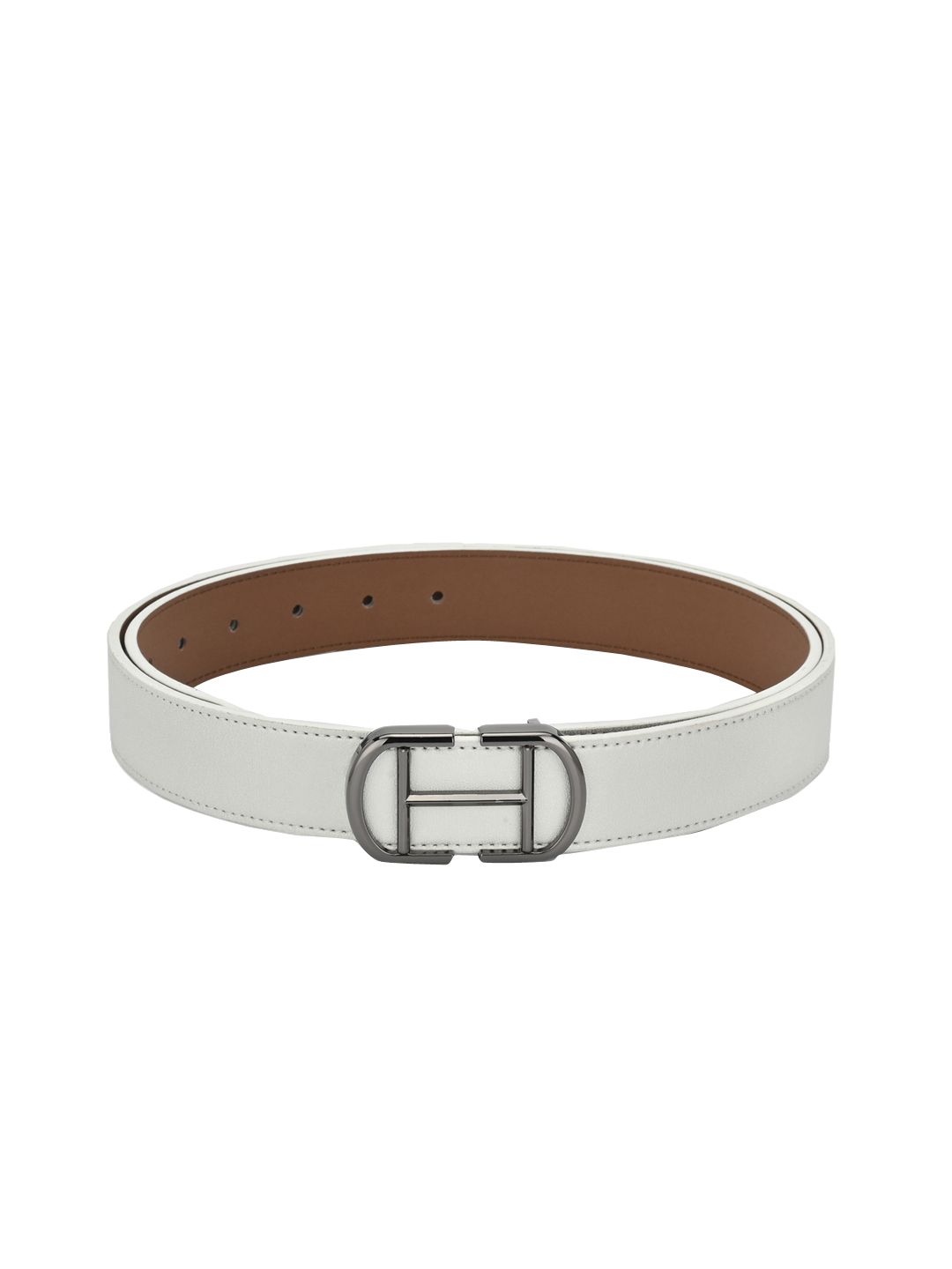 Calvadoss Women White Solid Belt Price in India