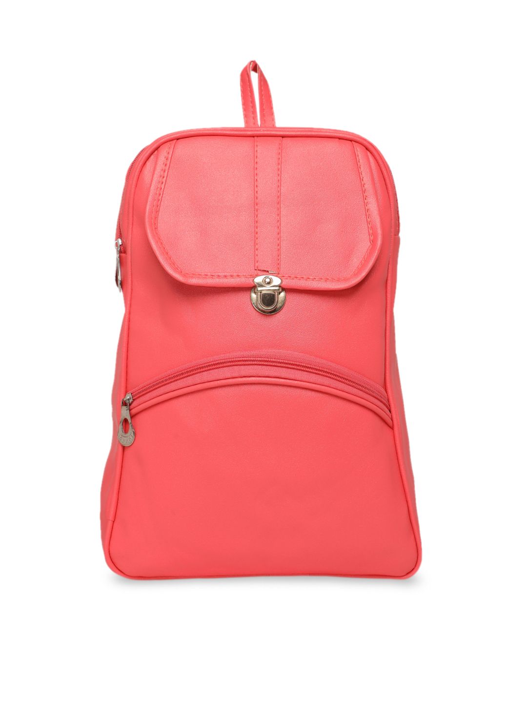 DIVA WALK Women Pink Solid Leather Backpack Price in India