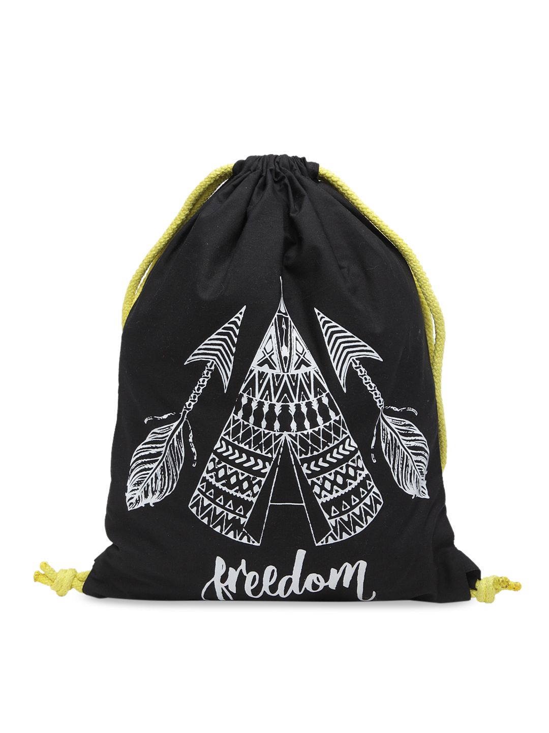 The House of Tara Unisex Black & White Graphic Backpack Price in India