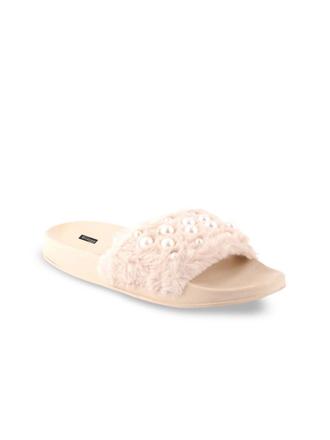 Shoetopia Women Pink Embellished Room Slippers Price in India