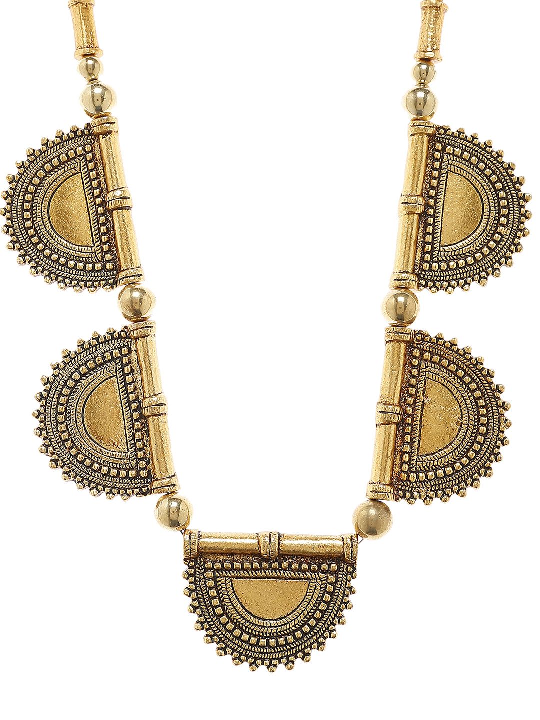 Bamboo Tree Gold-Toned Handcrafted Necklace Price in India
