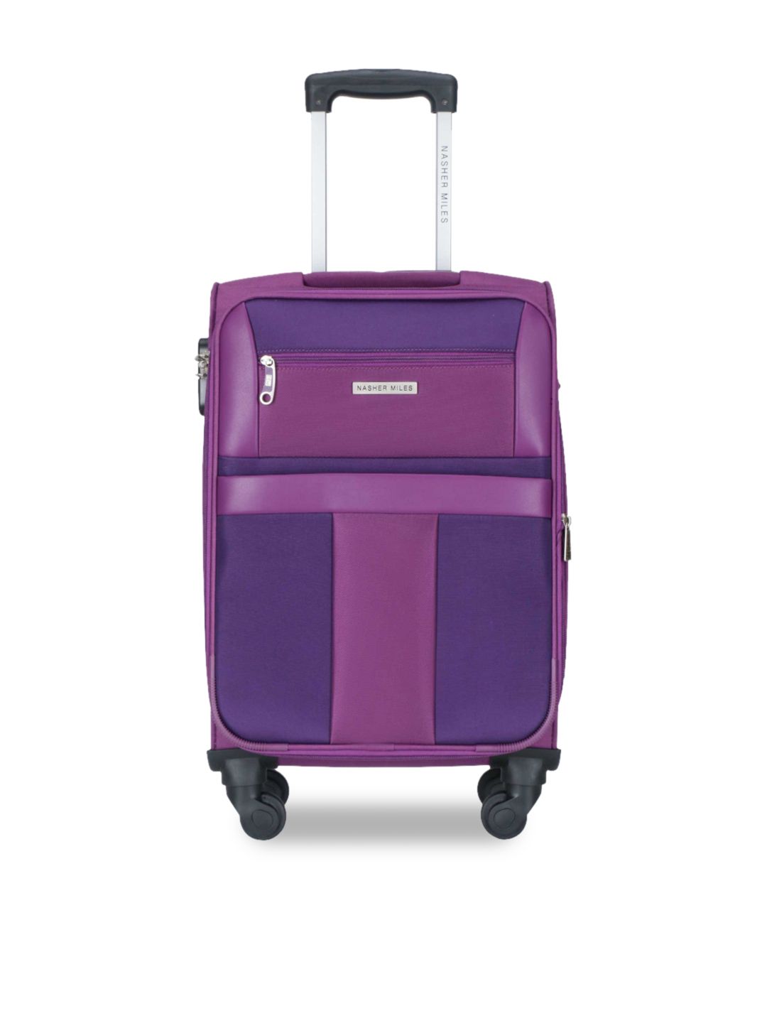 Nasher Miles Purple Solid Water Resistant Cabin Trolley Bag Price in India