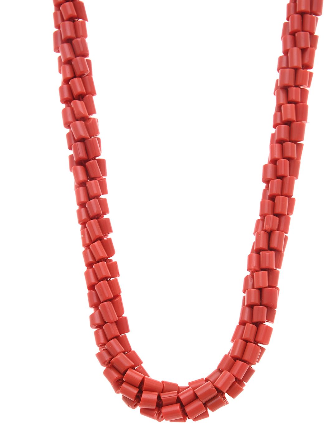 Bamboo Tree Jewels Red Handcrafted Necklace Price in India