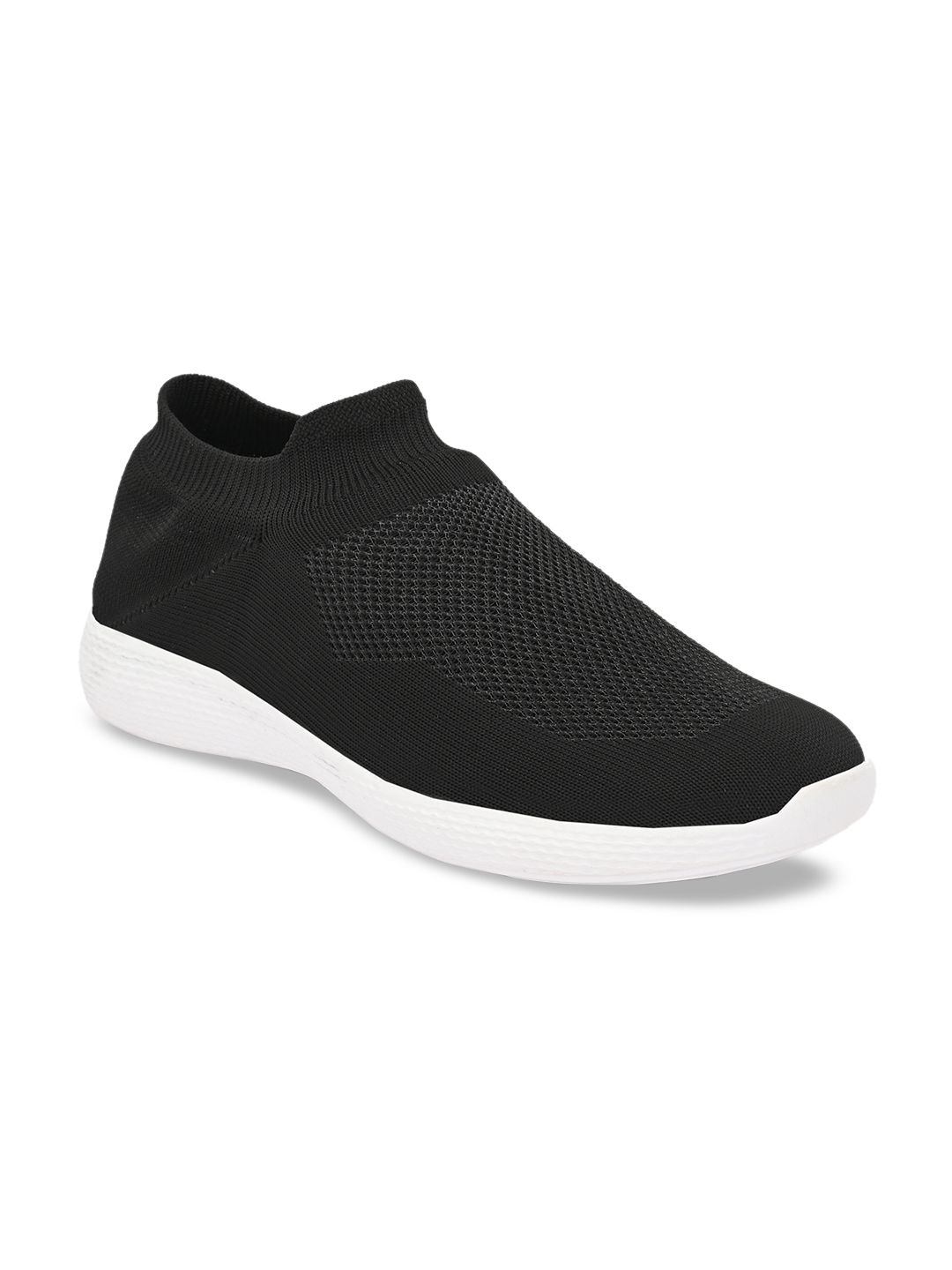 AfroJack Men Black Slip-On Sneakers