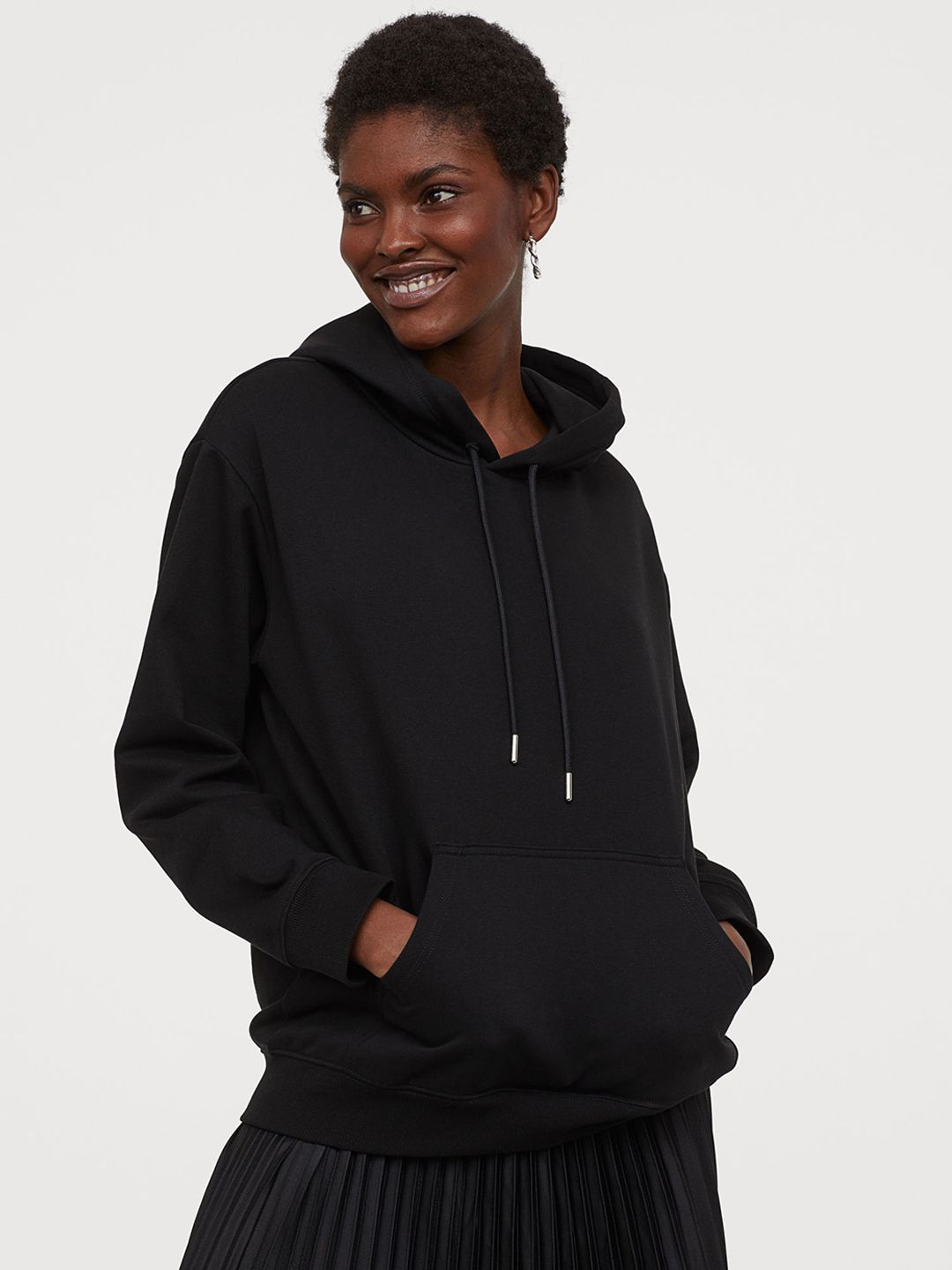 H&M Women Black Hooded Top Price in India