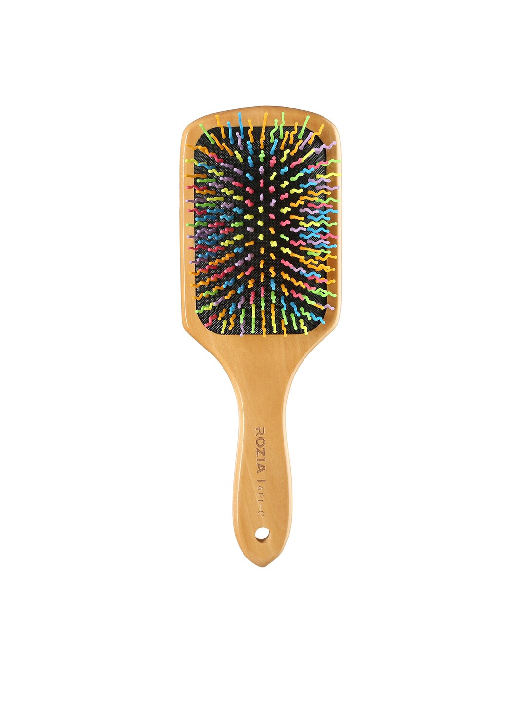 Rozia Unisex Pro Natural Rainbow Bamboo Paddle Hair Brush Price in India