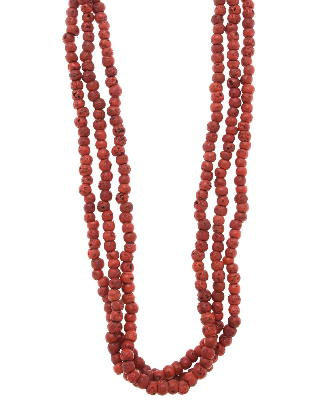 Bamboo Tree Jewels Red Handcrafted Necklace Price in India