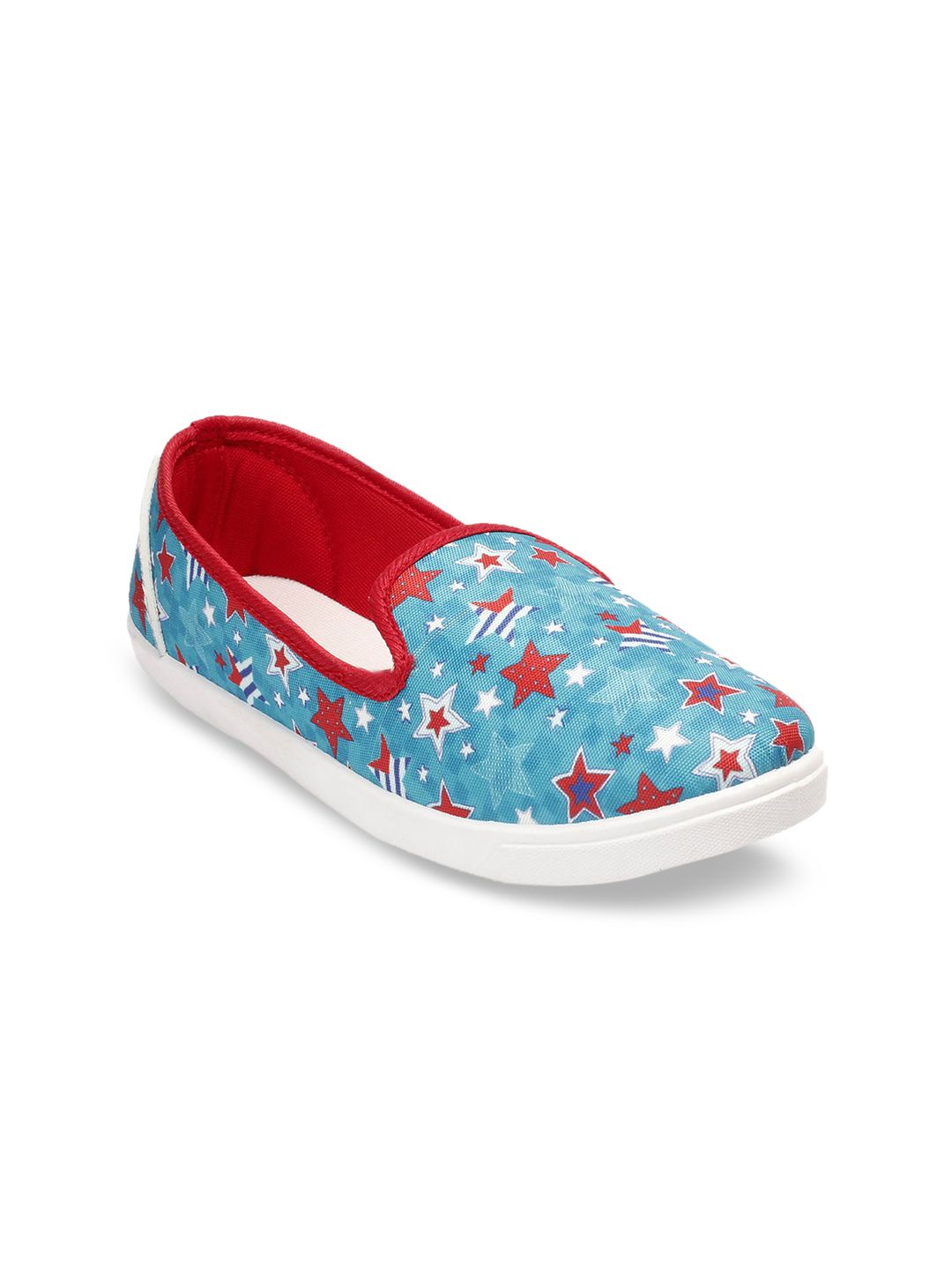 meriggiare Women Blue & Red Slip-On Sneakers Price in India