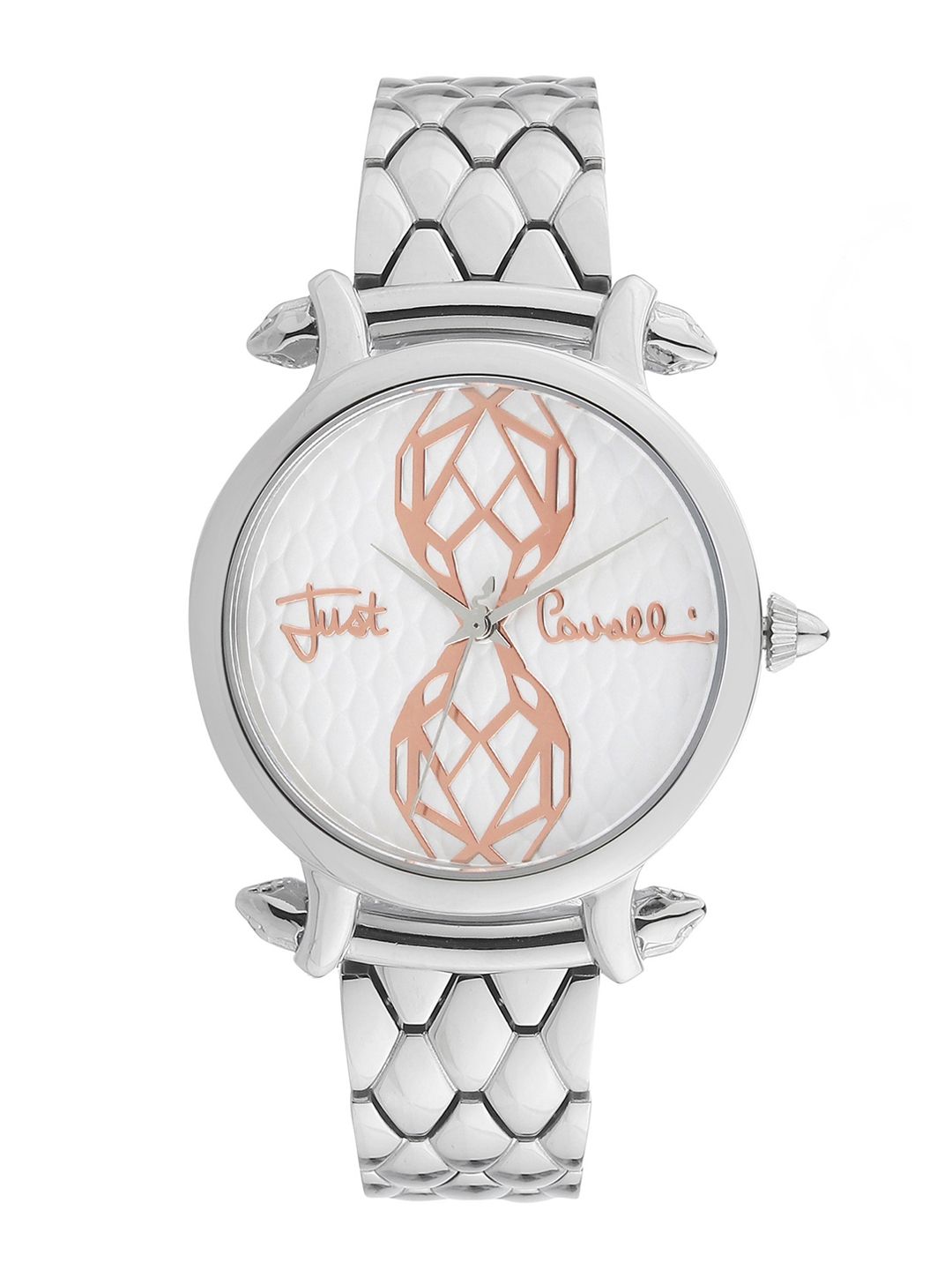 Just Cavalli Women Silver-Toned Analogue Watch JC1L061M0045 Price in India