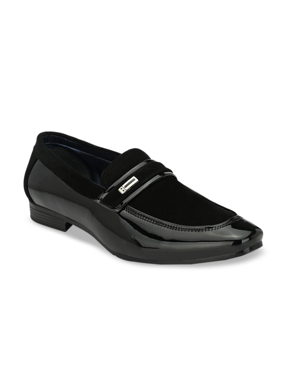 Ferraiolo Men Black Solid Party Loafers