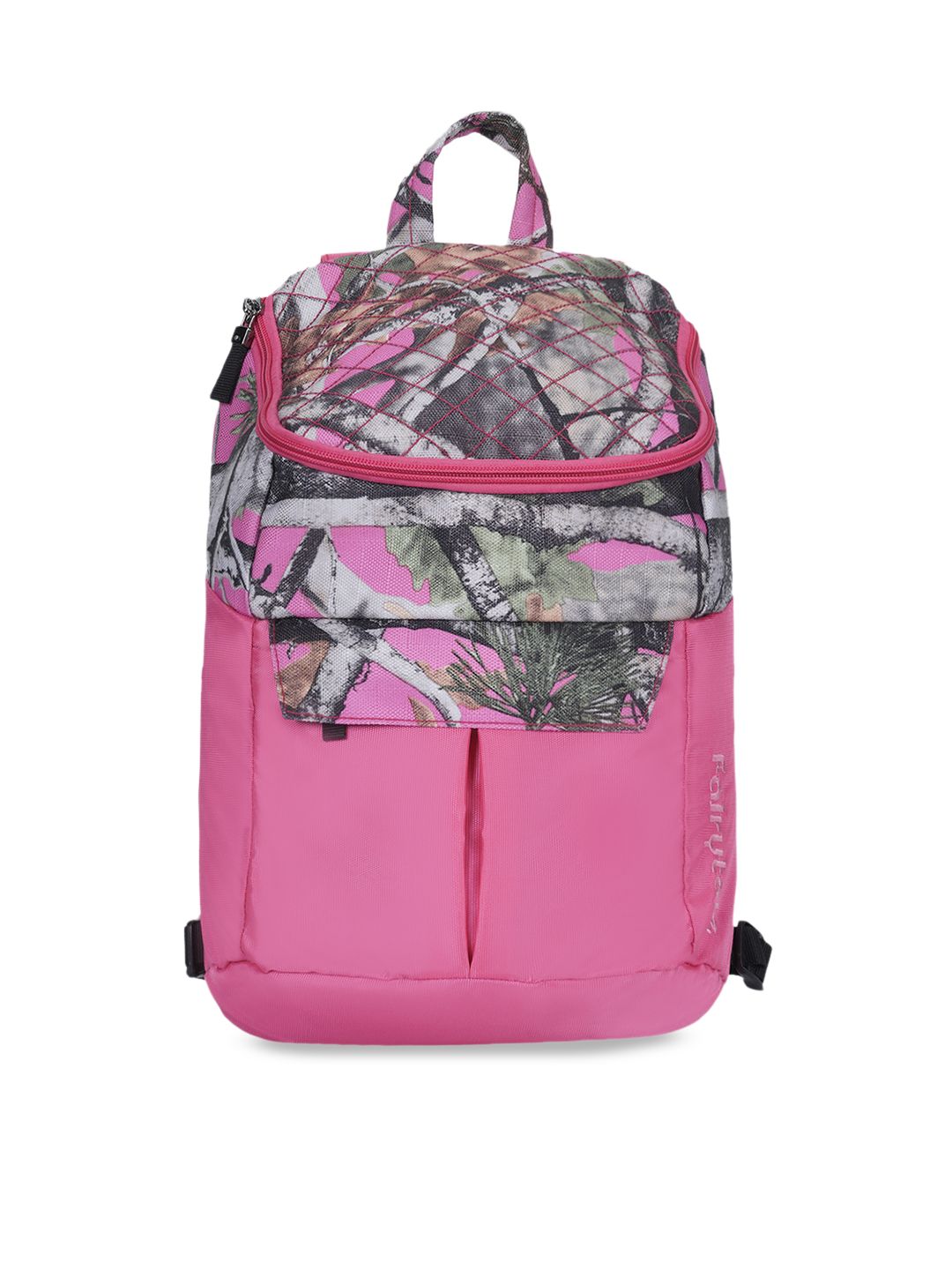 Impulse Women Pink Graphic Backpack Price in India