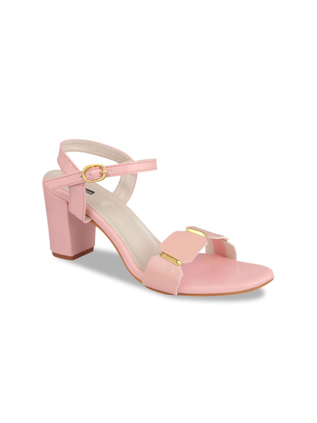 Shoetopia Women Pink Solid Sandals Price in India