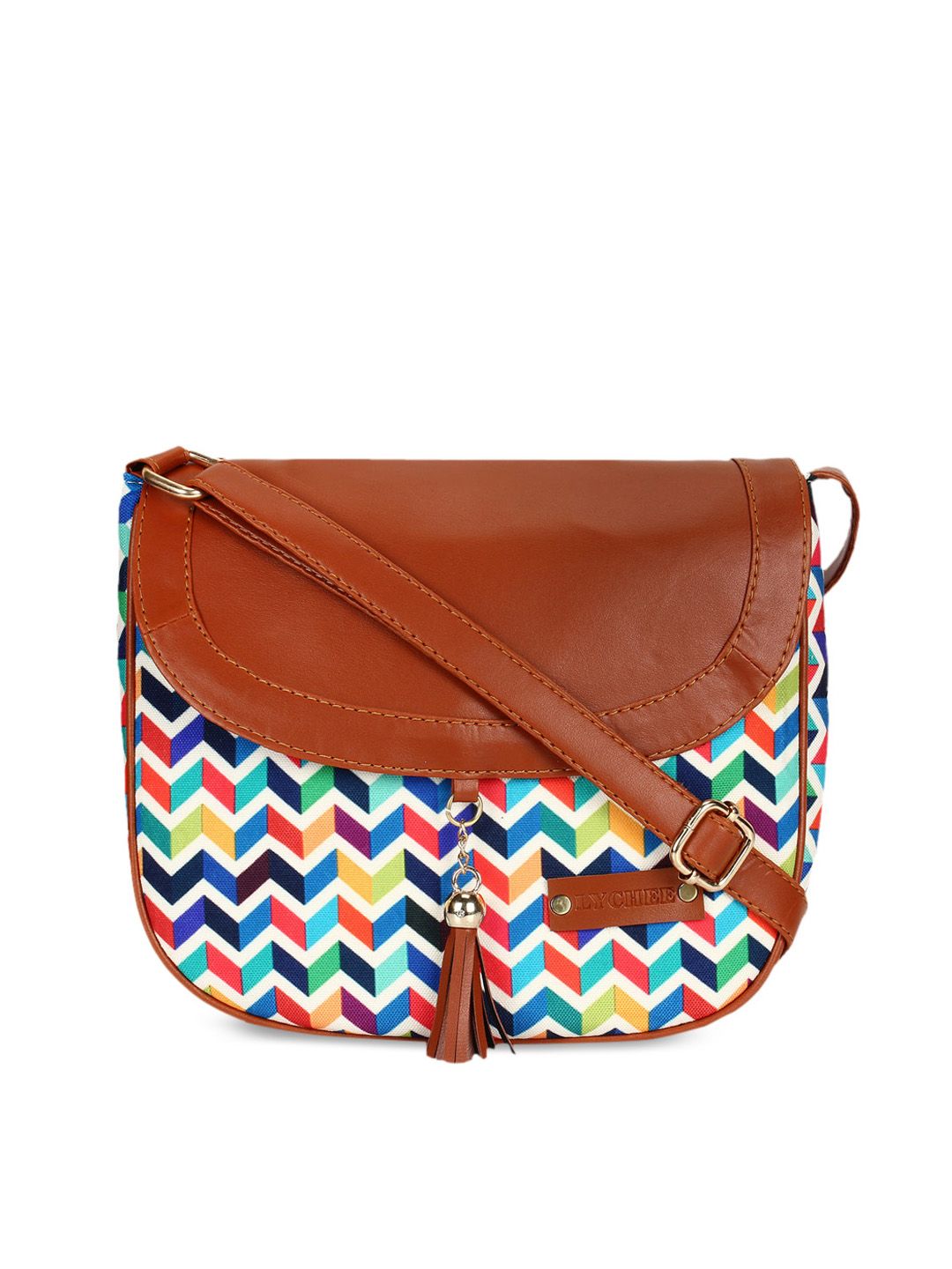 Lychee bags Multicoloured Printed Sling Bag Price in India