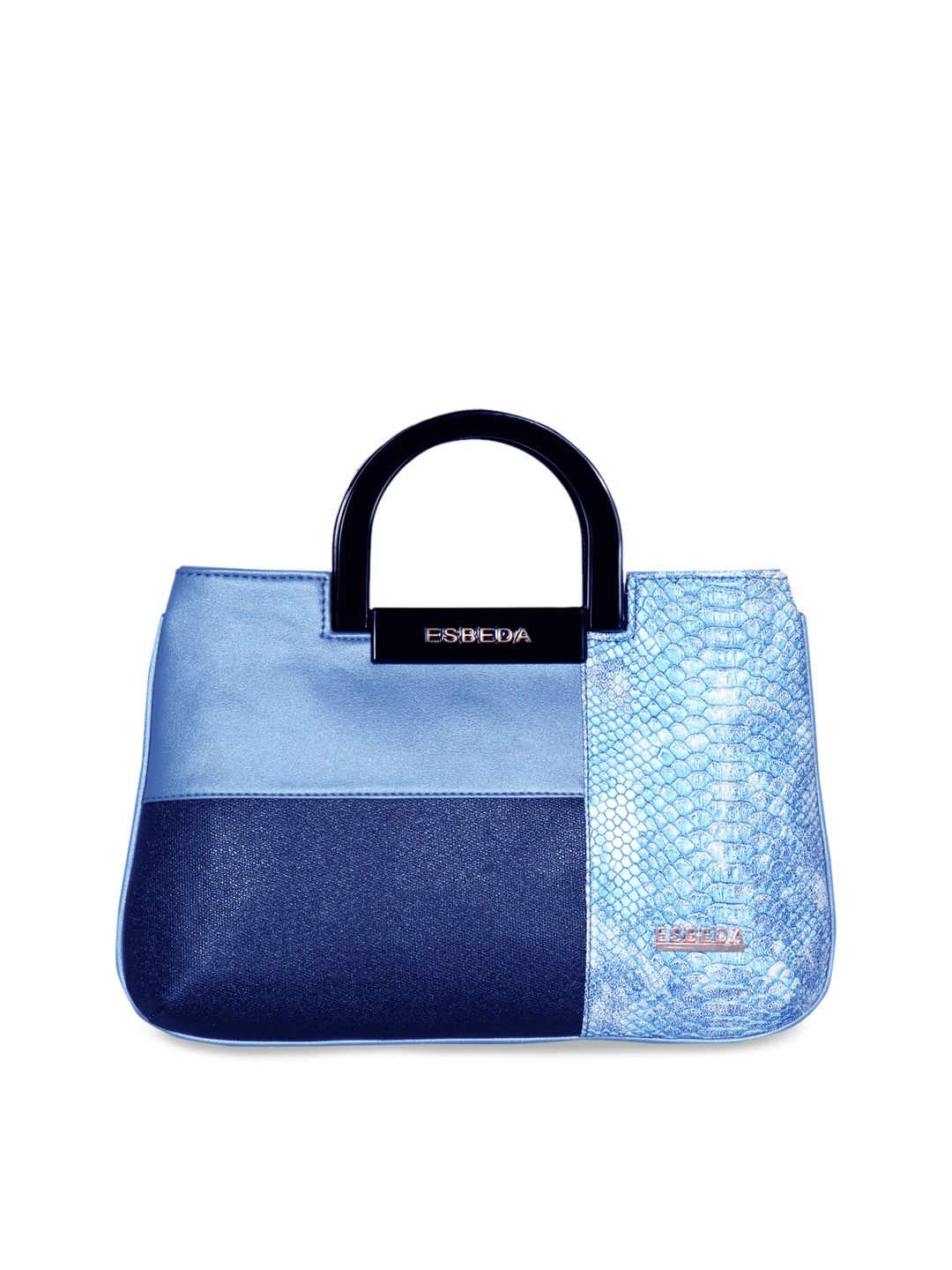 ESBEDA Blue Textured Handheld Bag Price in India