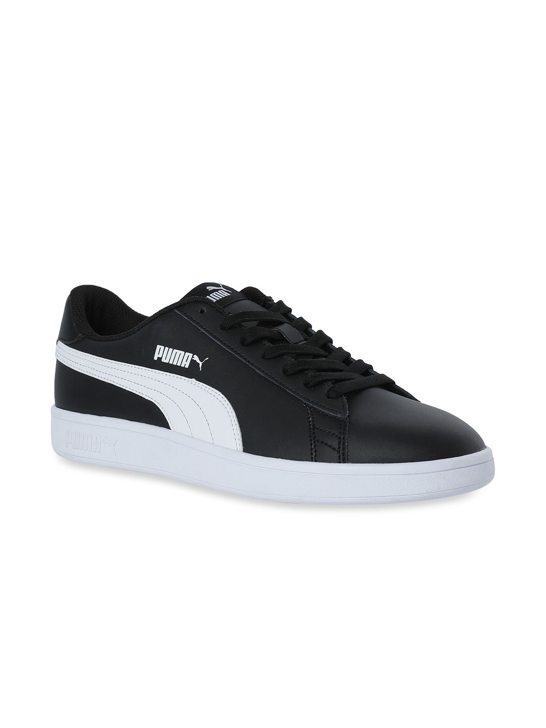 Puma Unisex Black & White Smash v2 L Casual Shoes Price in India