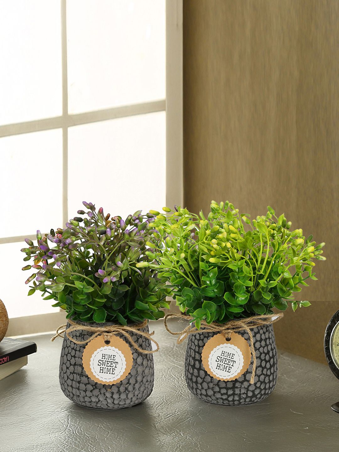 Aapno Rajasthan Set of 2  Artificial Plants with Pots Price in India