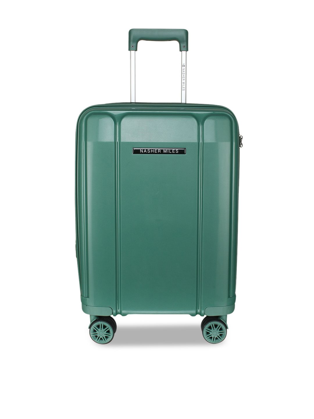 Nasher Miles Green Textured Tokyo Hard-Sided Cabin Trolley Bag Price in India