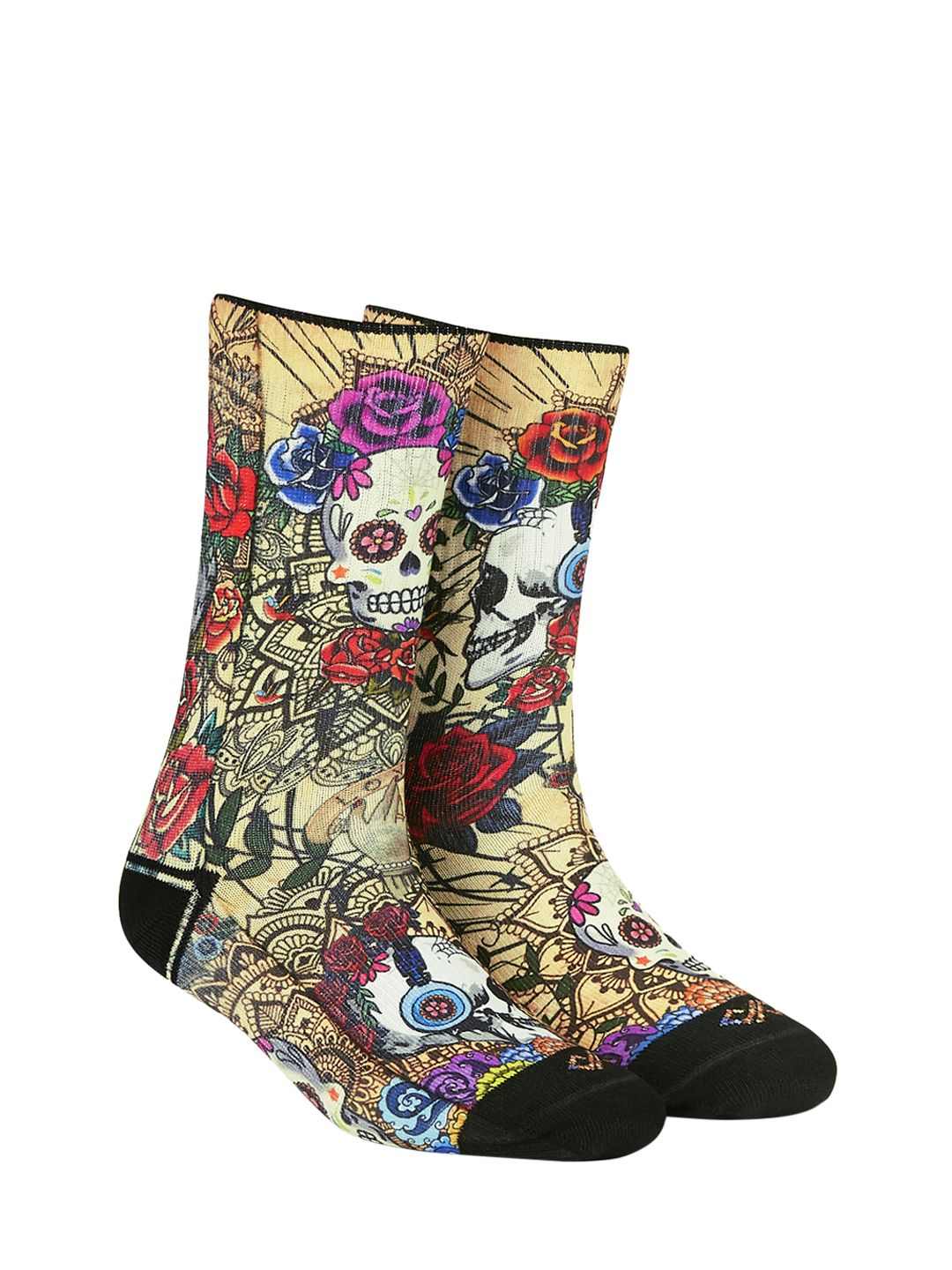 Dynamocks Unisex Multicoloured Patterned Calf-Length Socks