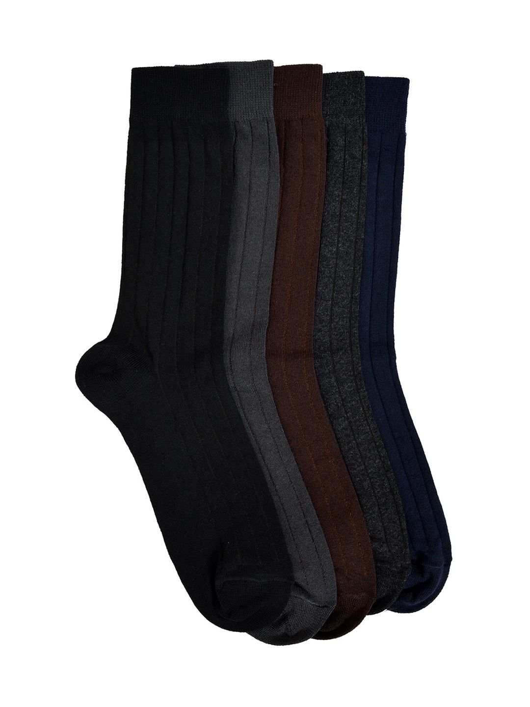 MARC Men Pack of 5 Patterned Calf-Length Socks