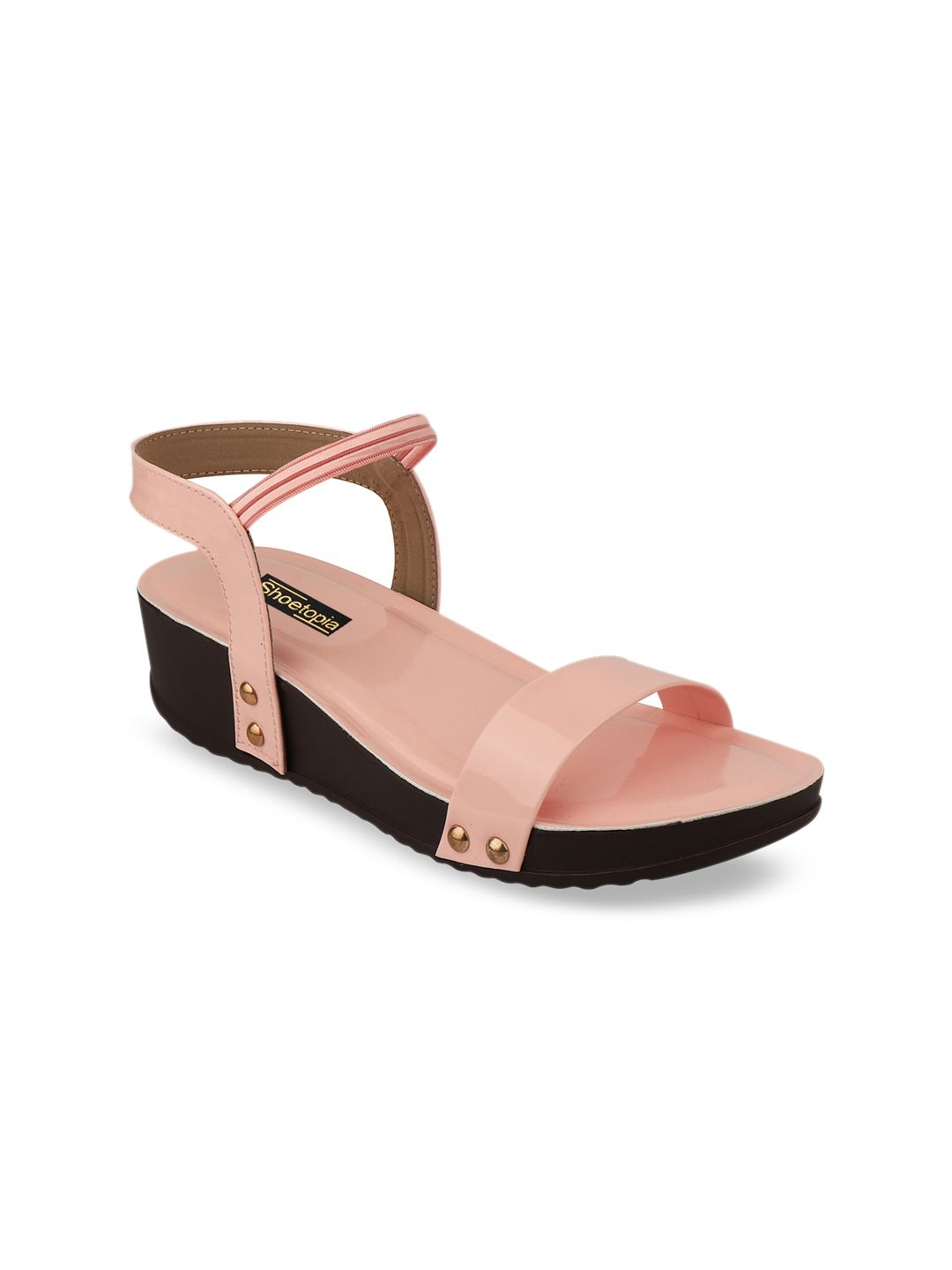 Shoetopia Women Pink Solid Sandals Price in India