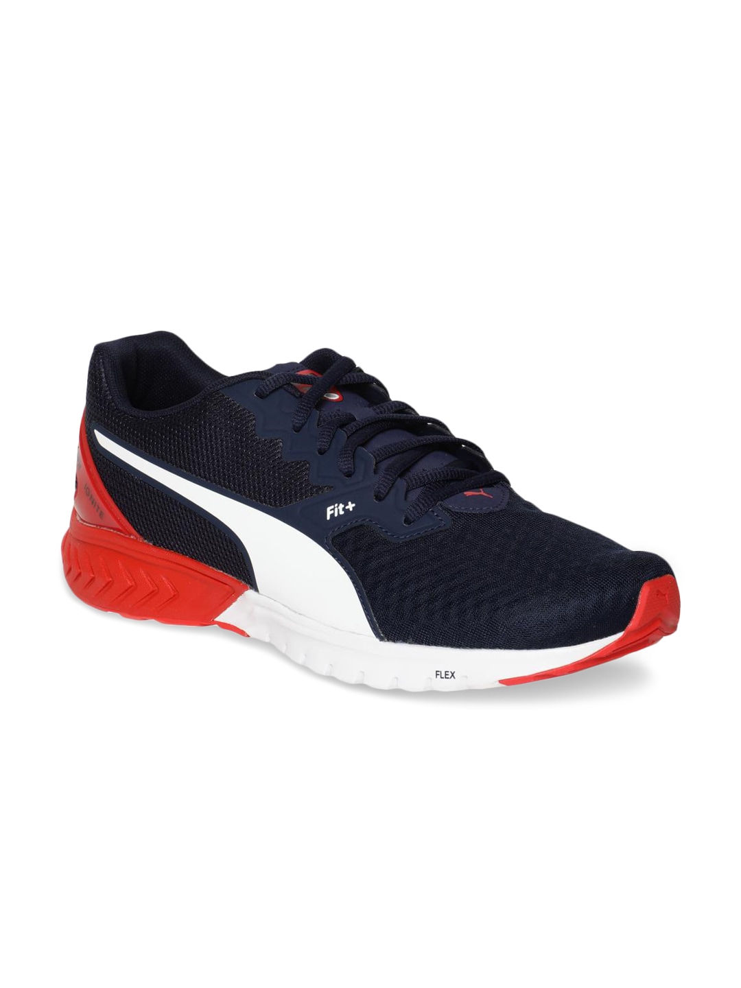 Puma Unisex Navy Blue Mesh Mid-Top IGNITE Stride Running Shoes 19138705 Price in India