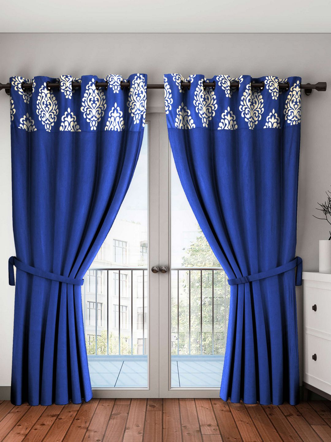 Fashion String  Blue Set of 2  Door Curtains Price in India