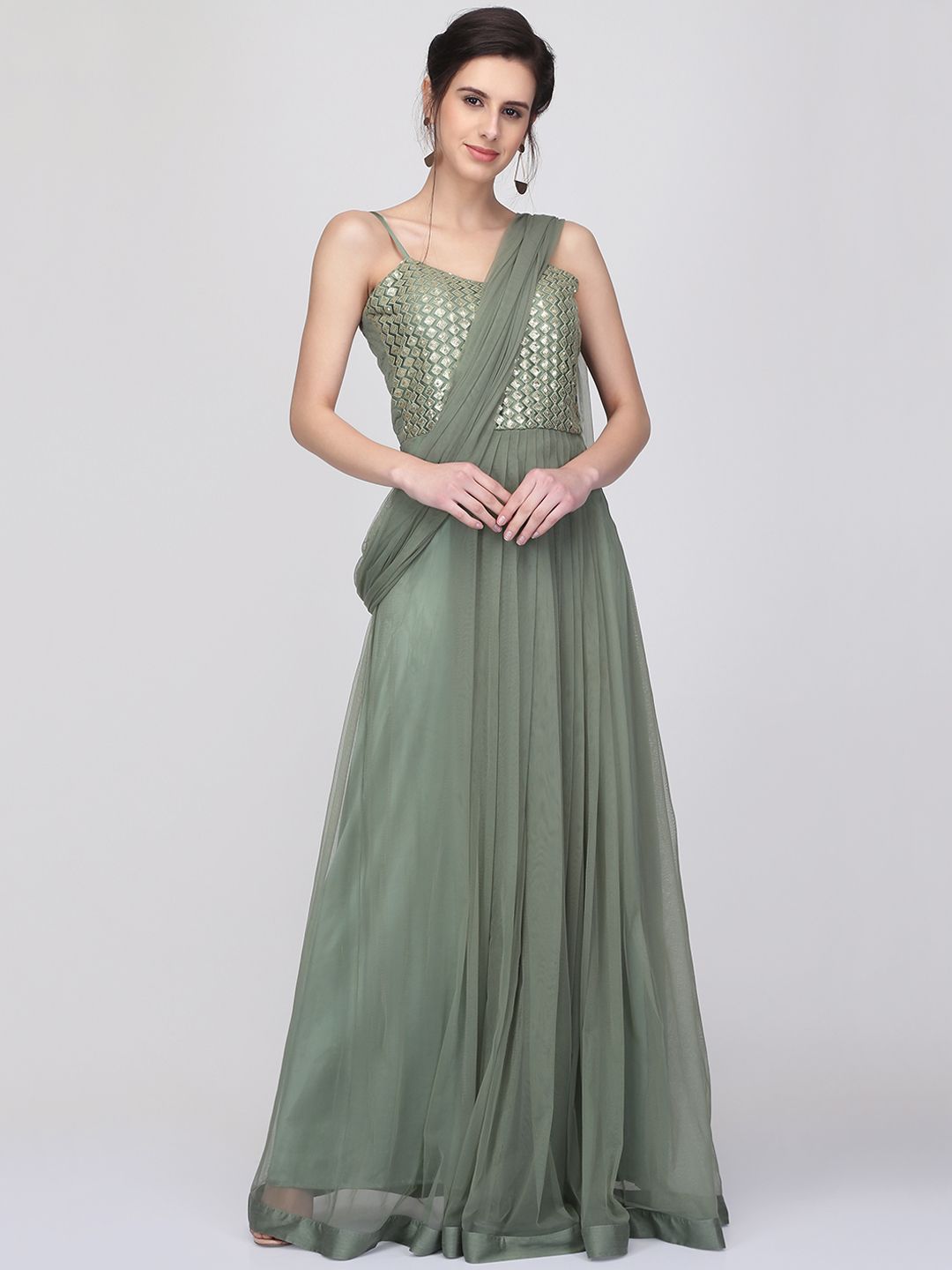 15999 Dark Green Prom Dress