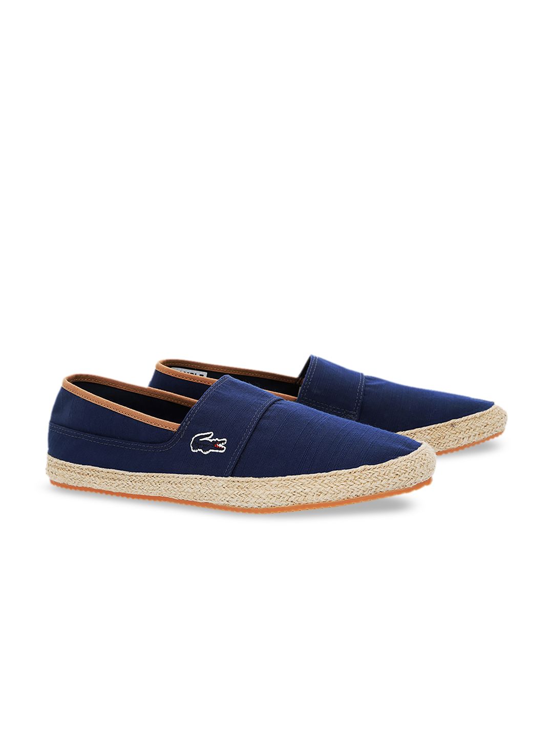 Lacoste Espelette SRM Loafers Mens 8.5 Navy Blue Canvas Espadrille Slip On Shoes Lacoste Slip On Shoes Men | eBay main image 3