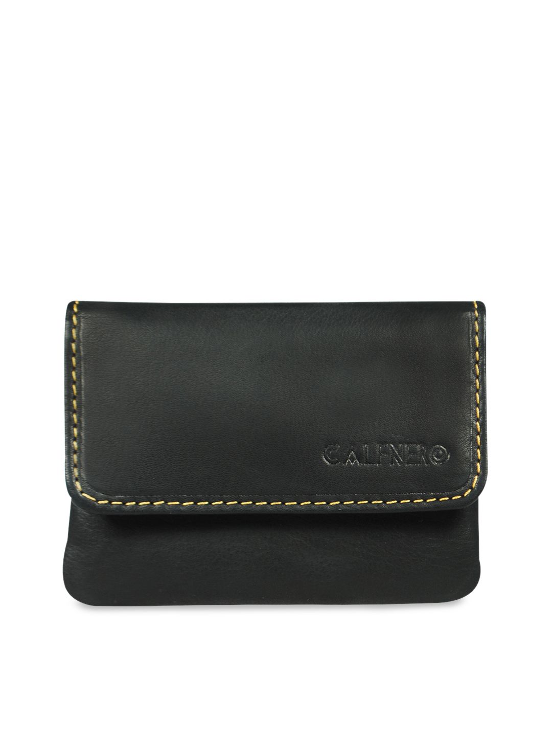 CALFNERO Unisex Black Solid Money Clip Price in India