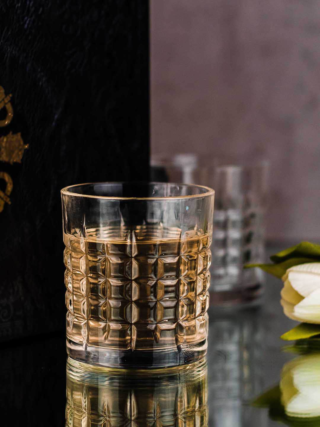 GOODHOMES Set of 12 Transparent Whisky Glasses 250 ml each Price in India