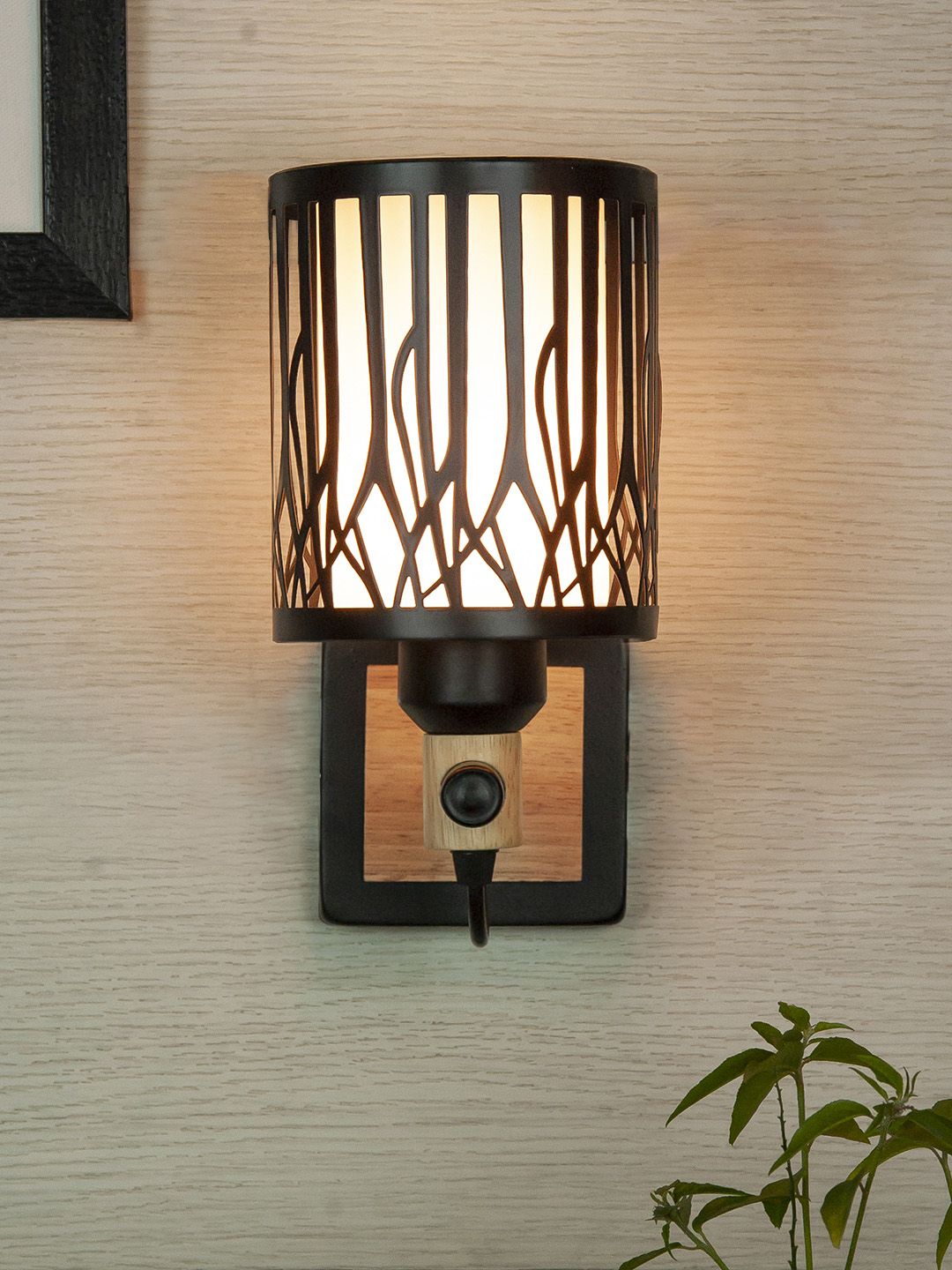 Luzia Black Cylinder Shaped Flush Mount Wall Light Price in India